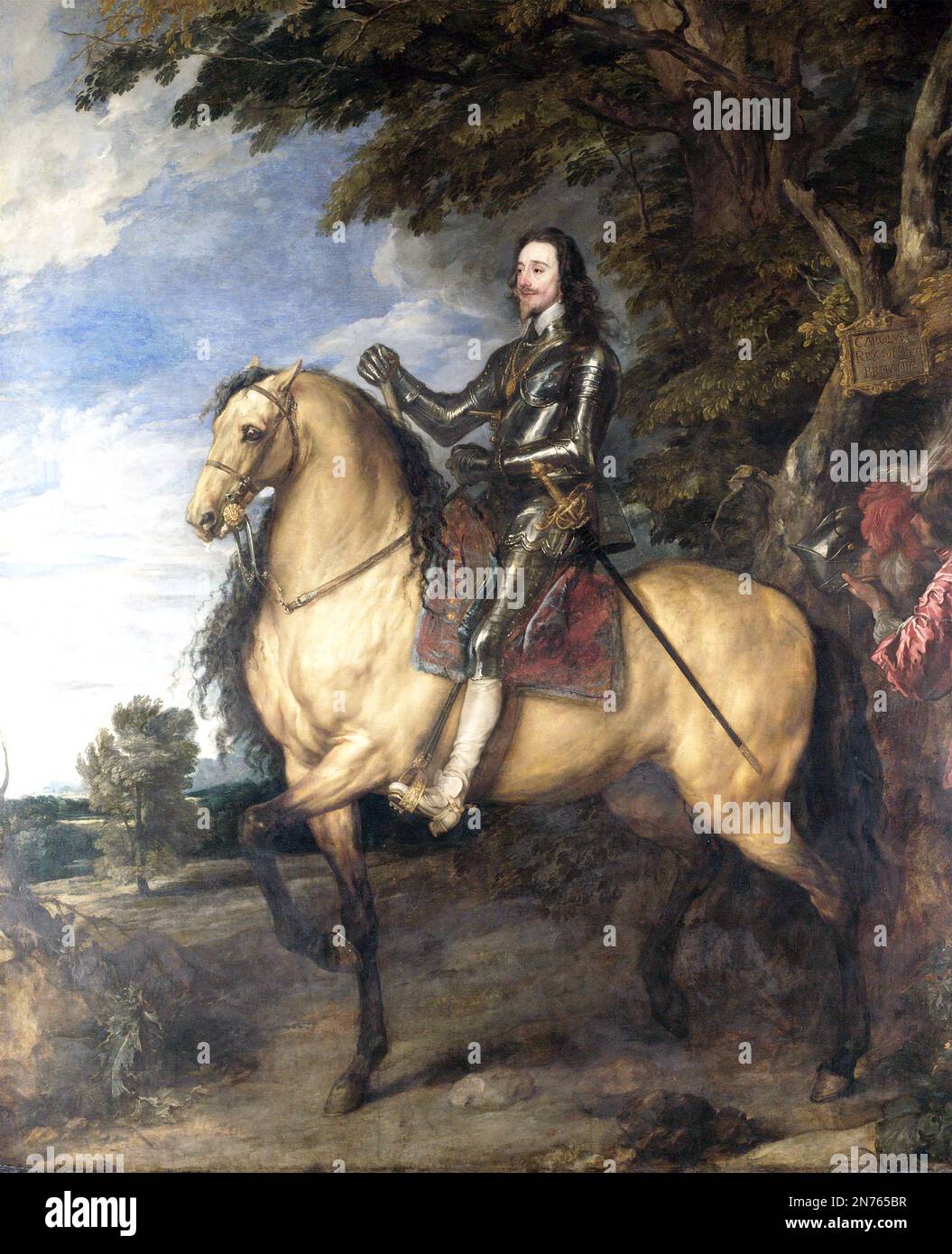 KÖNIG KARL I (1600-1649), gemalt von Anthony van Dyke um 1637. Stockfoto
