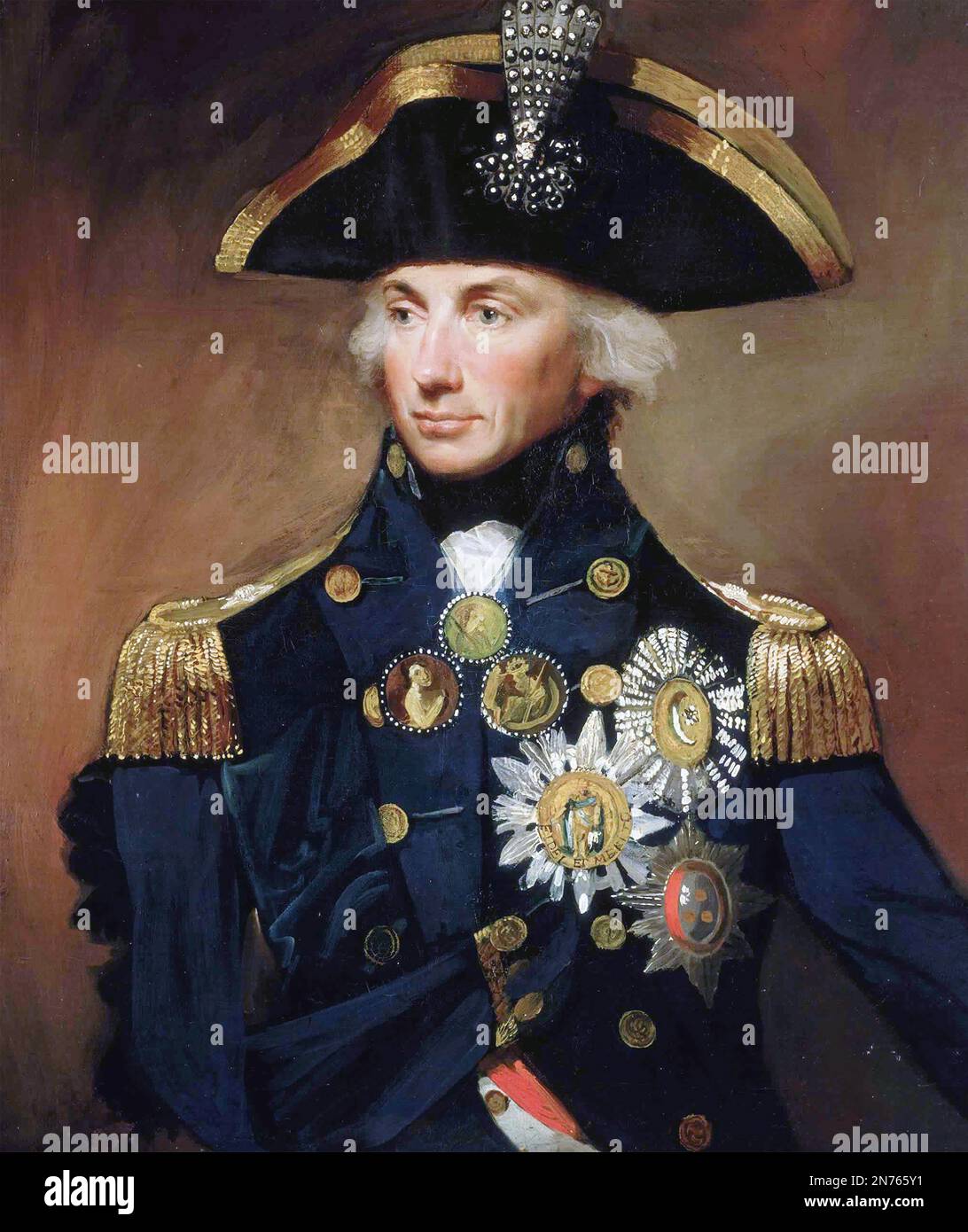 HORATIO Lemuel Abbott 1799)NELSON (1758-1805) englischer Marineoffizier, gemalt von Stockfoto