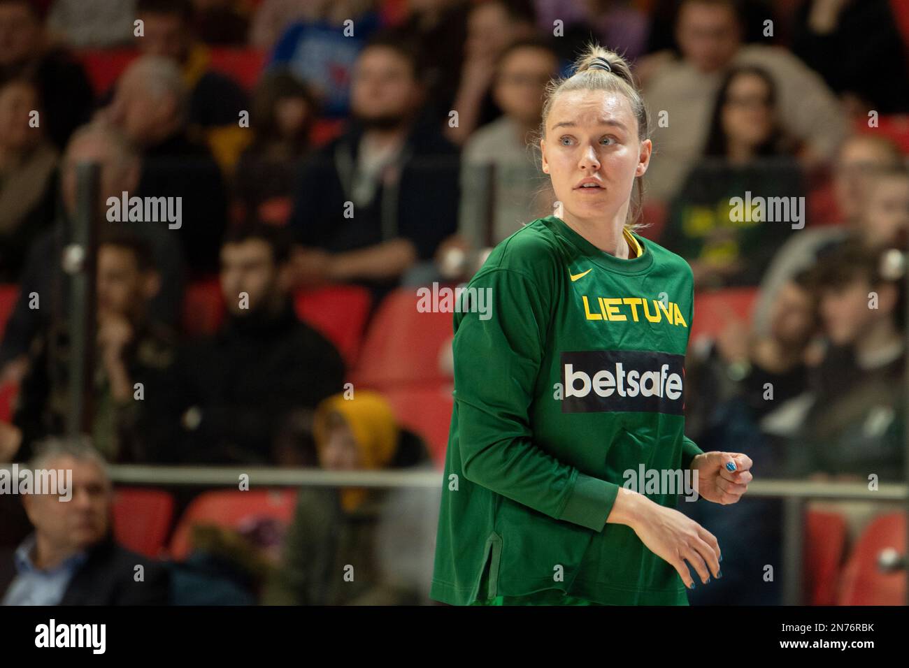 2023-02-09. 2023 FIBA Women's EuroBasket Qualifier Litauen 75 - 83 Frankreich. Stockfoto