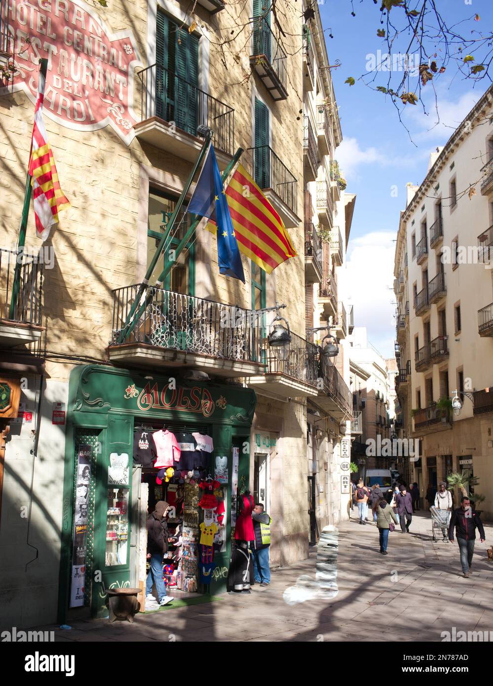 Blick auf das Stadtzentrum von Barcelona, Arc di Triumph Parc di catalunya Stockfoto