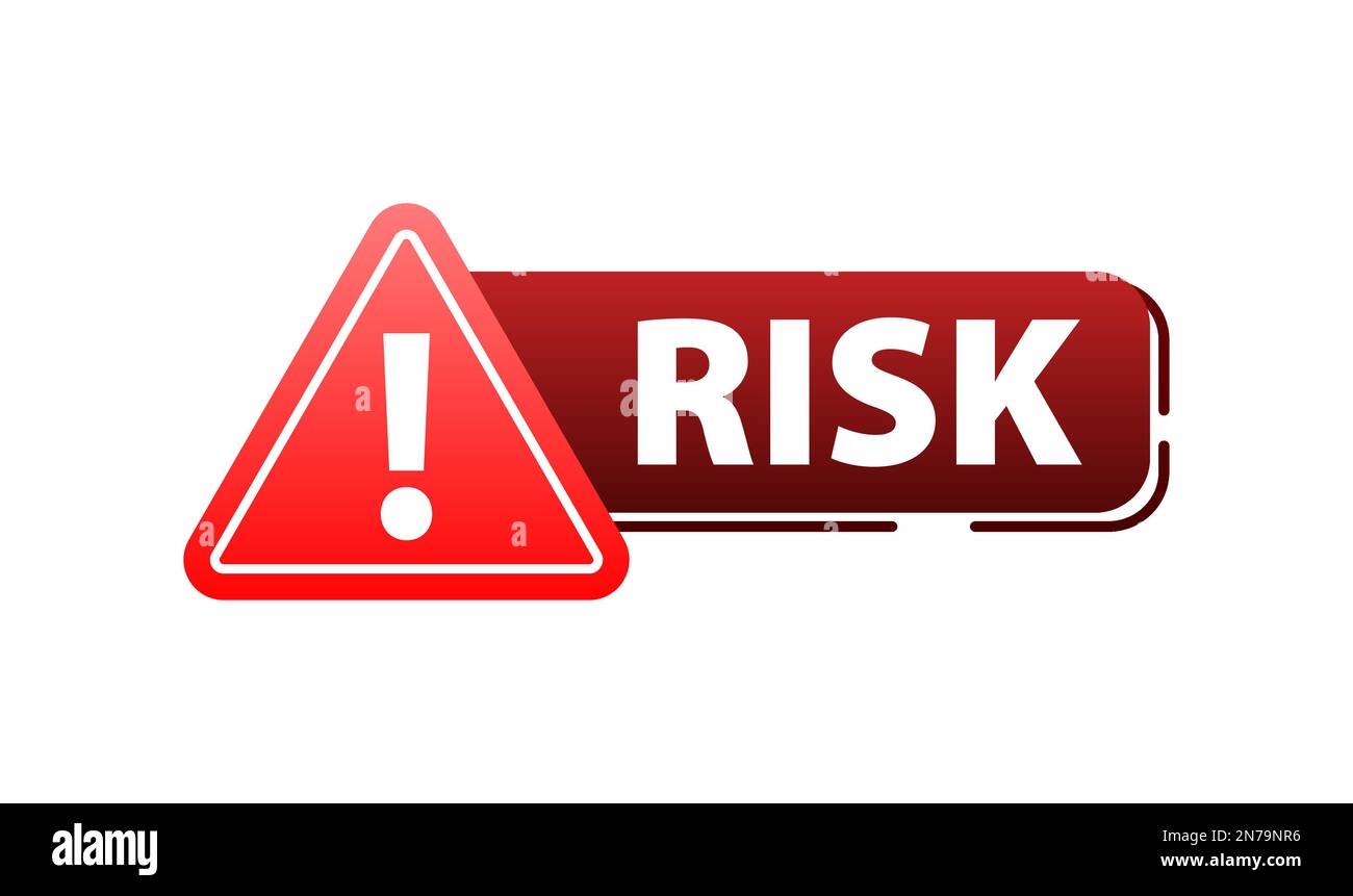 Risikobewertung. Messgerät mit hohem Risiko. Vektordarstellung. Stock Vektor