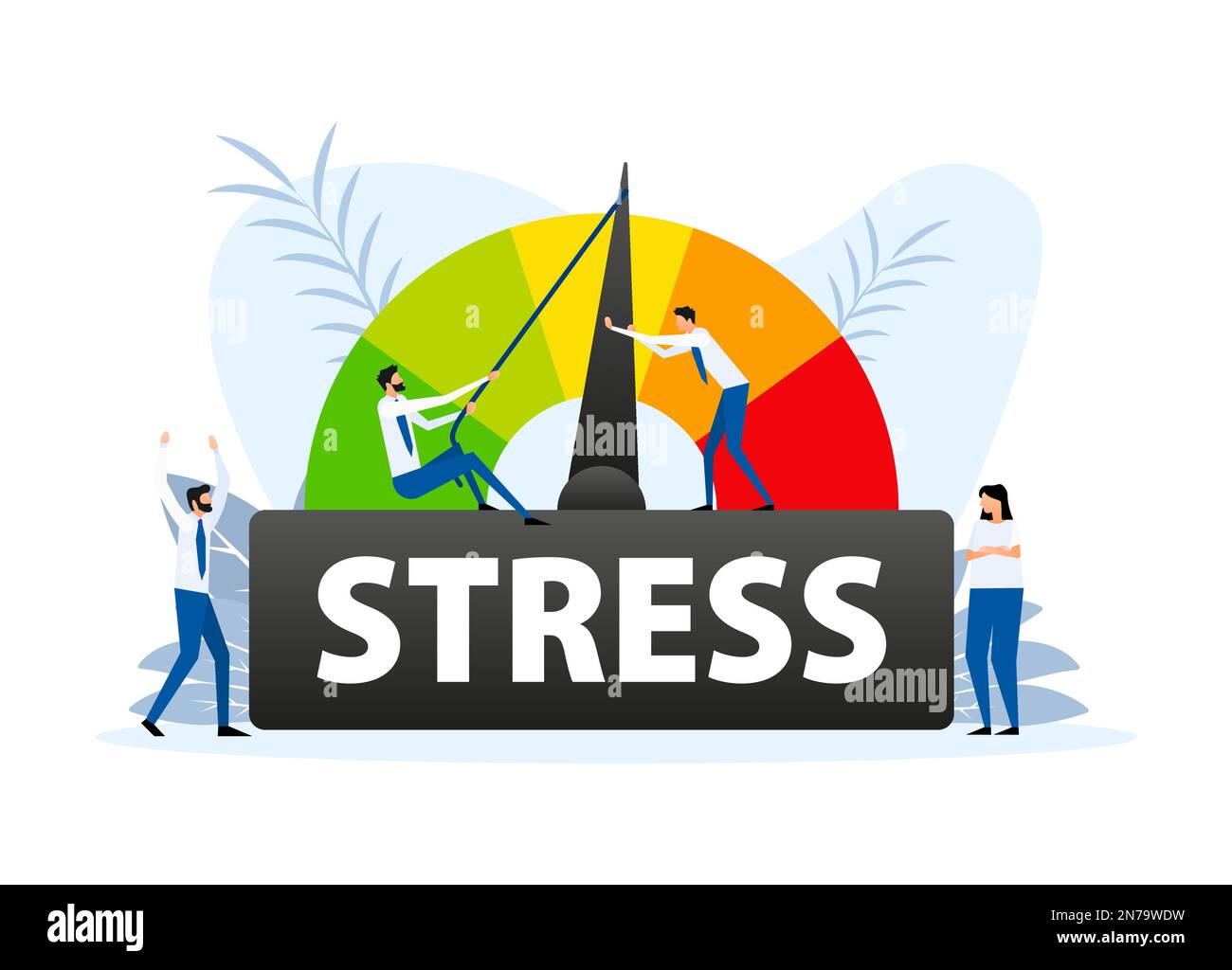 Belastungstest. Vermeiden Sie Stress. Vektordarstellung. Stock Vektor