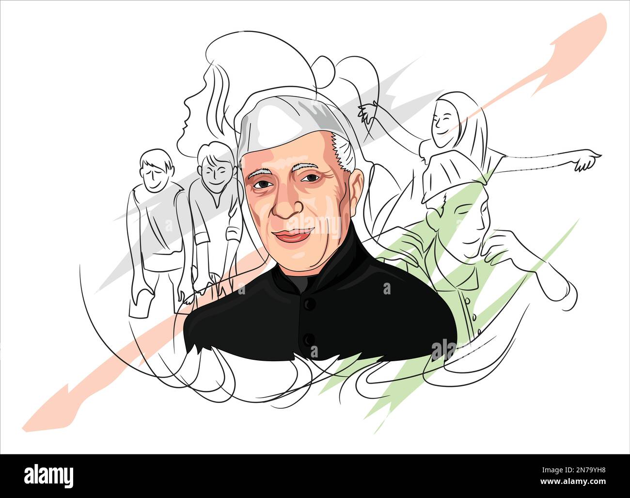 Nehru Jayanti-Kindertag in Indien, 14. November Stock Vektor