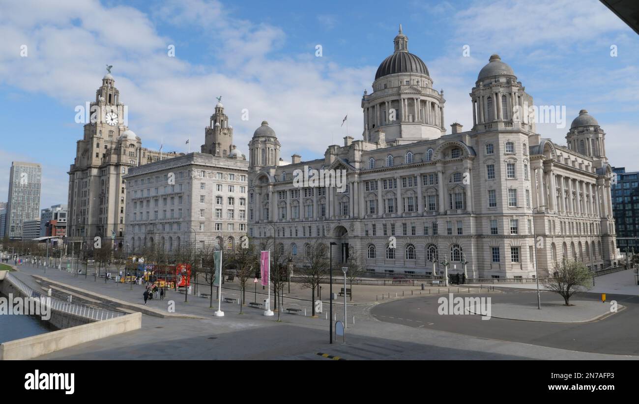 Liverpool Waterfront, Pier Head. Stockfoto
