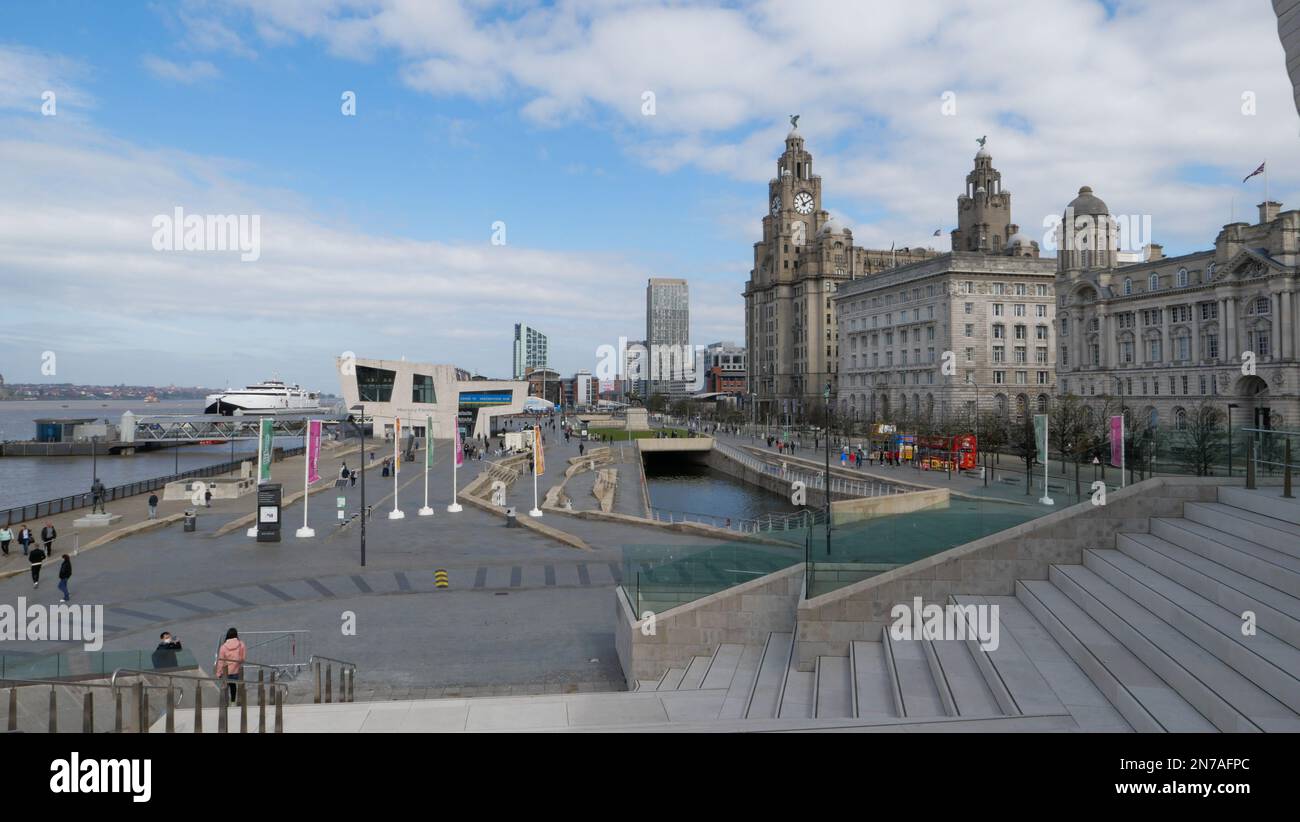 Liverpool Waterfront, Pier Head. Stockfoto