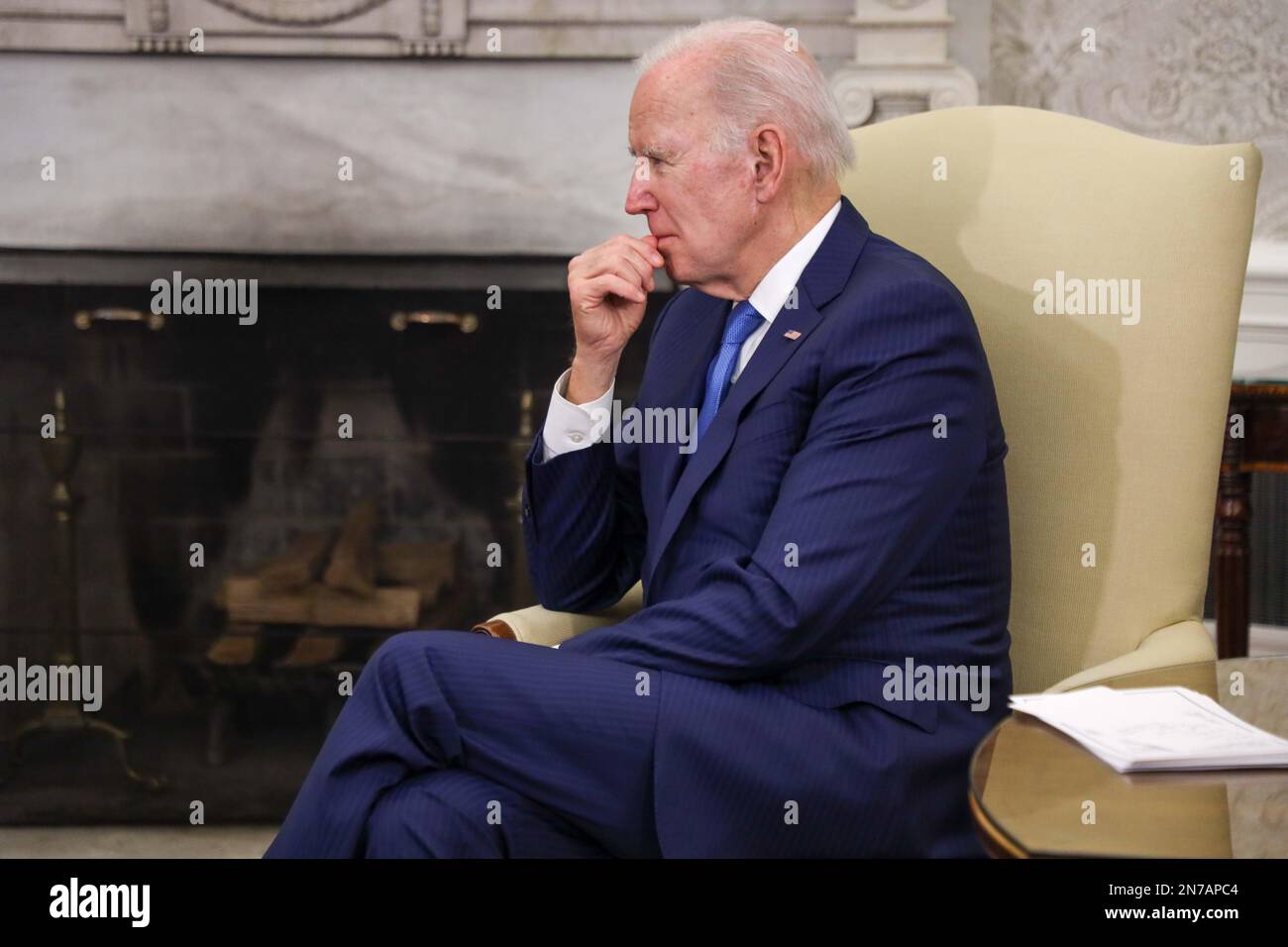 Washington, Usa. 10. Februar 2023. Joe Biden, Präsident der Vereinigten Staaten von Amerika, empfängt den brasilianischen Präsidenten Luiz Inácio Lula da Silva am Freitag 10 im Weißen Haus in Washington, der Hauptstadt der Vereinigten Staaten von Amerika. Kredit: Brasilien Photo Press/Alamy Live News Stockfoto