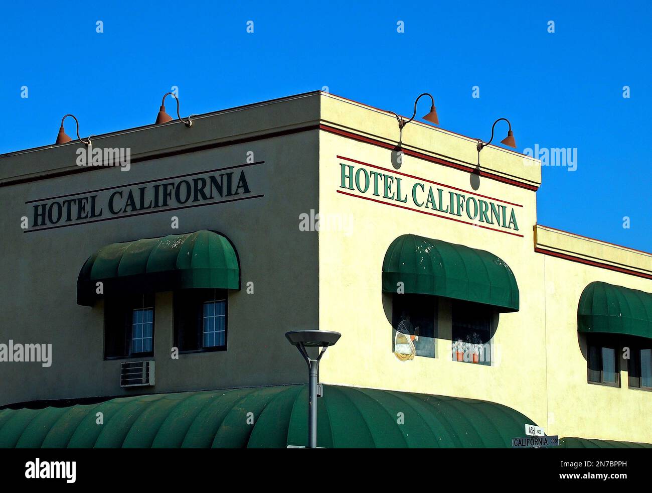 Hotel California in der Stadt Palo Alto, Kalifornien, 2015 Stockfoto