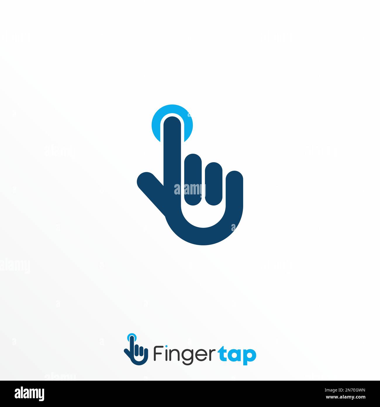 Einfaches und einzigartiges Hand-Touch-Bildsymbol Logo-Design abstraktes Konzept Vektormaterial. Kann als Symbol für einen Fingerabdruck verwendet werden. Stock Vektor