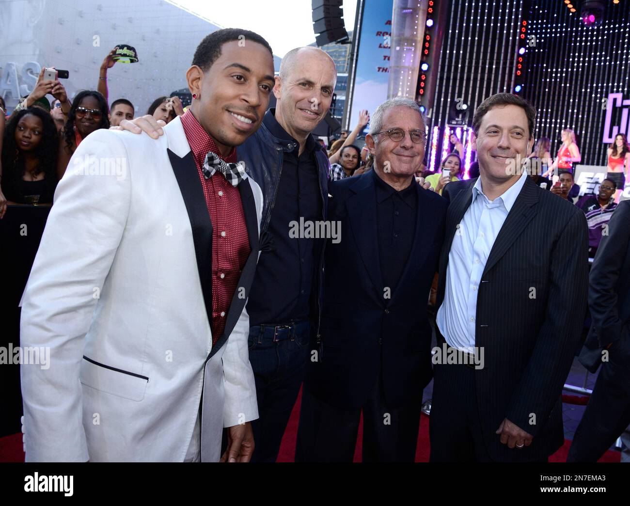 Rapper Ludacris, left, producer Neil Moritz, left, Universal Studios ...