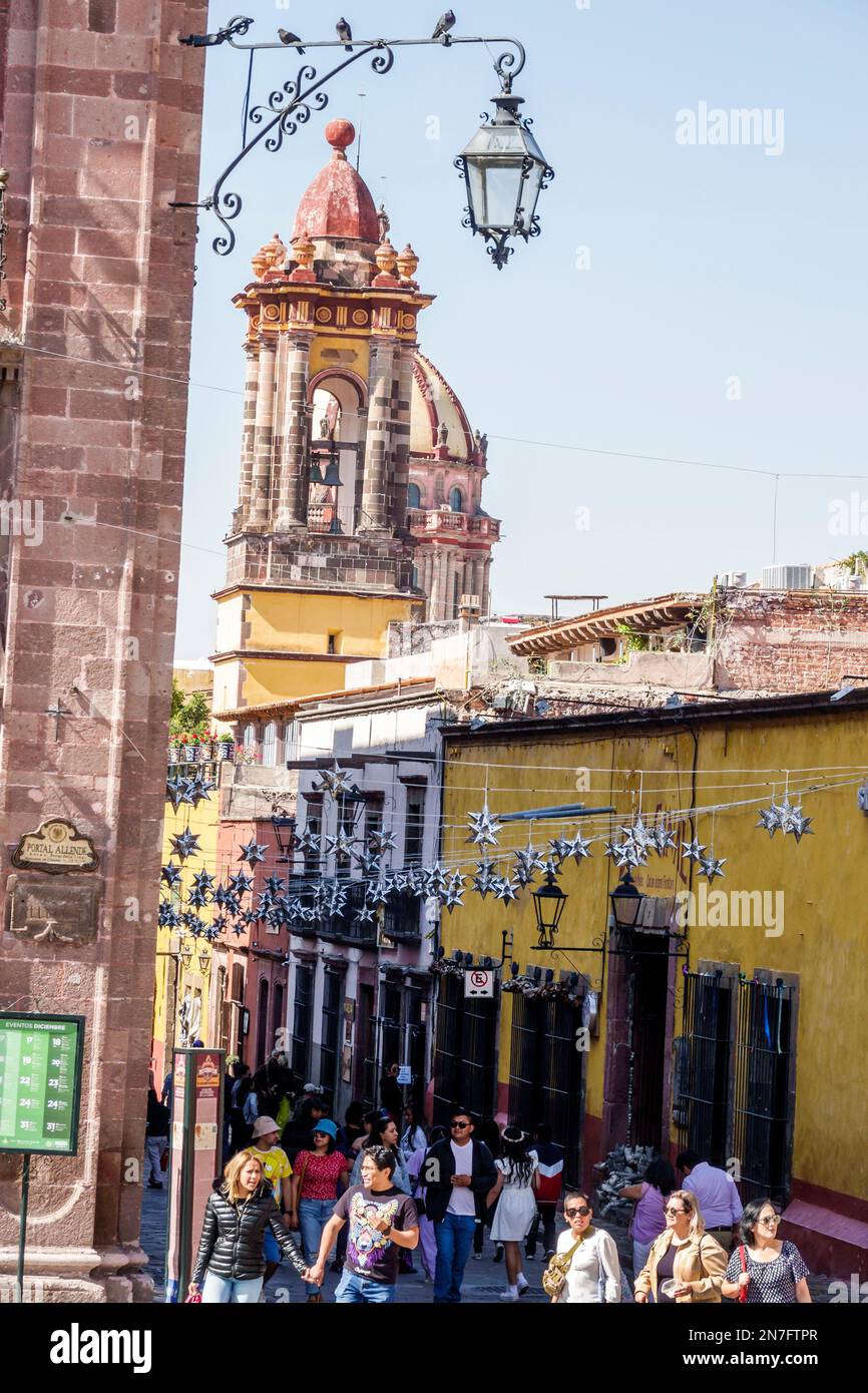 San Miguel de Allende Guanajuato Mexiko, historisches Zentrum Zona Centro, Templo de la Purisima Concepcion Las Monjas Kirche der Immacu Stockfoto