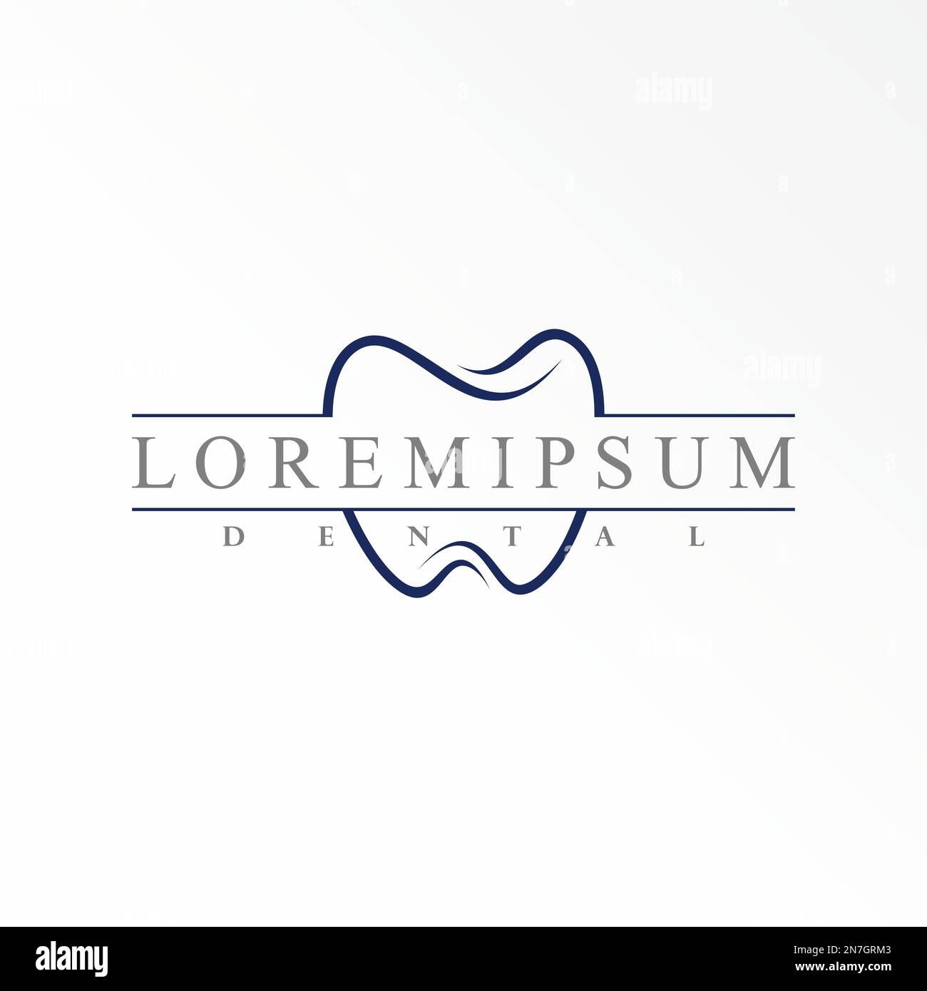 Zähne Zahn- oder Zahnlinienbild grafisches Symbol Logo Design abstraktes Konzept Vektormaterial. Kann als Symbol für Gesundheit verwendet werden. Stock Vektor