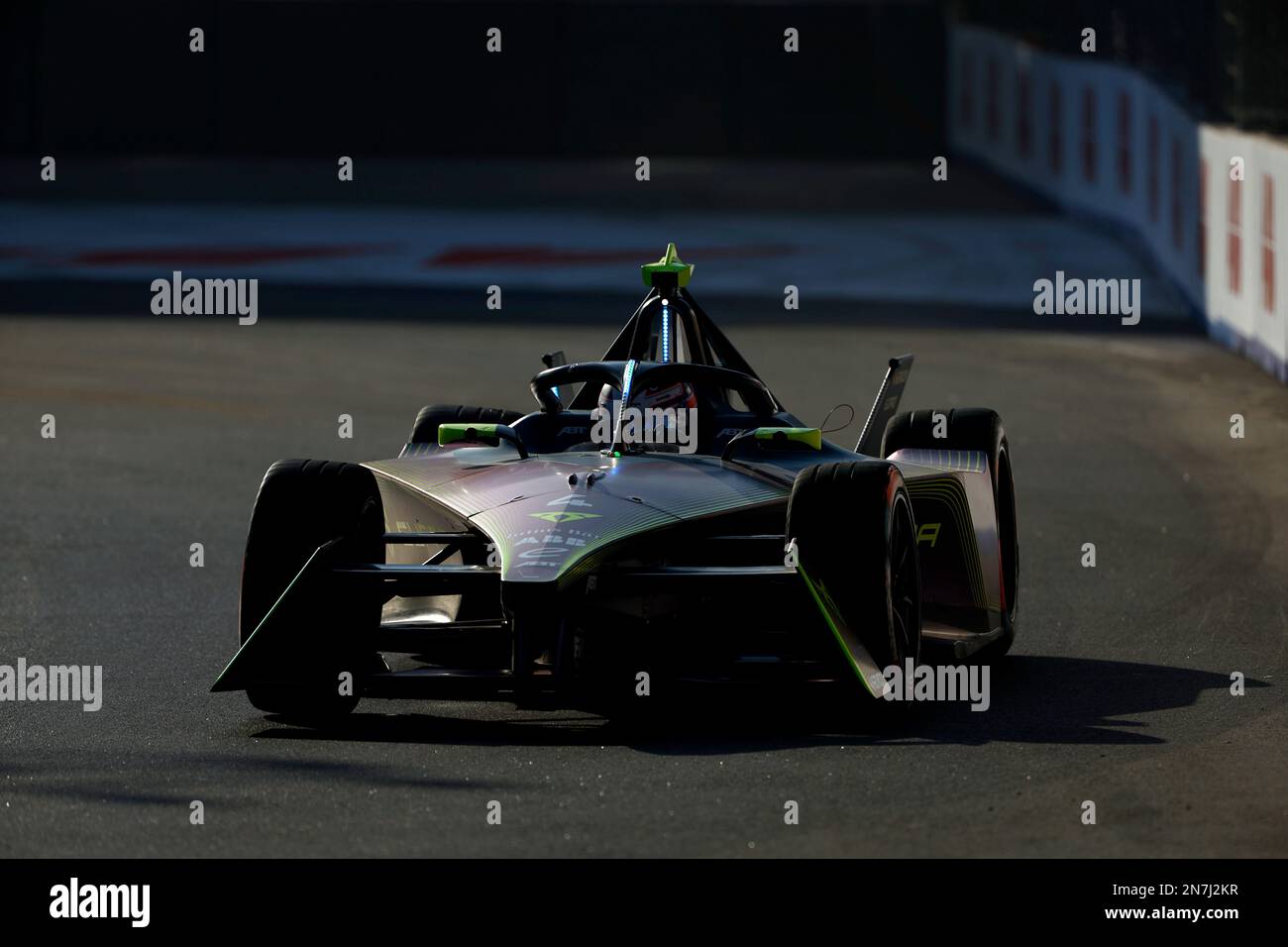 Kelvin van der Linde, ABT CUPRA Formula E Team, M9Electro während der Formel E Runde 4 - Hyderabad E-Prix in Hyderabad, Indien. , . (Foto: Sam Bloxham/Motorsport Images/Sipa USA) Guthaben: SIPA USA/Alamy Live News Stockfoto