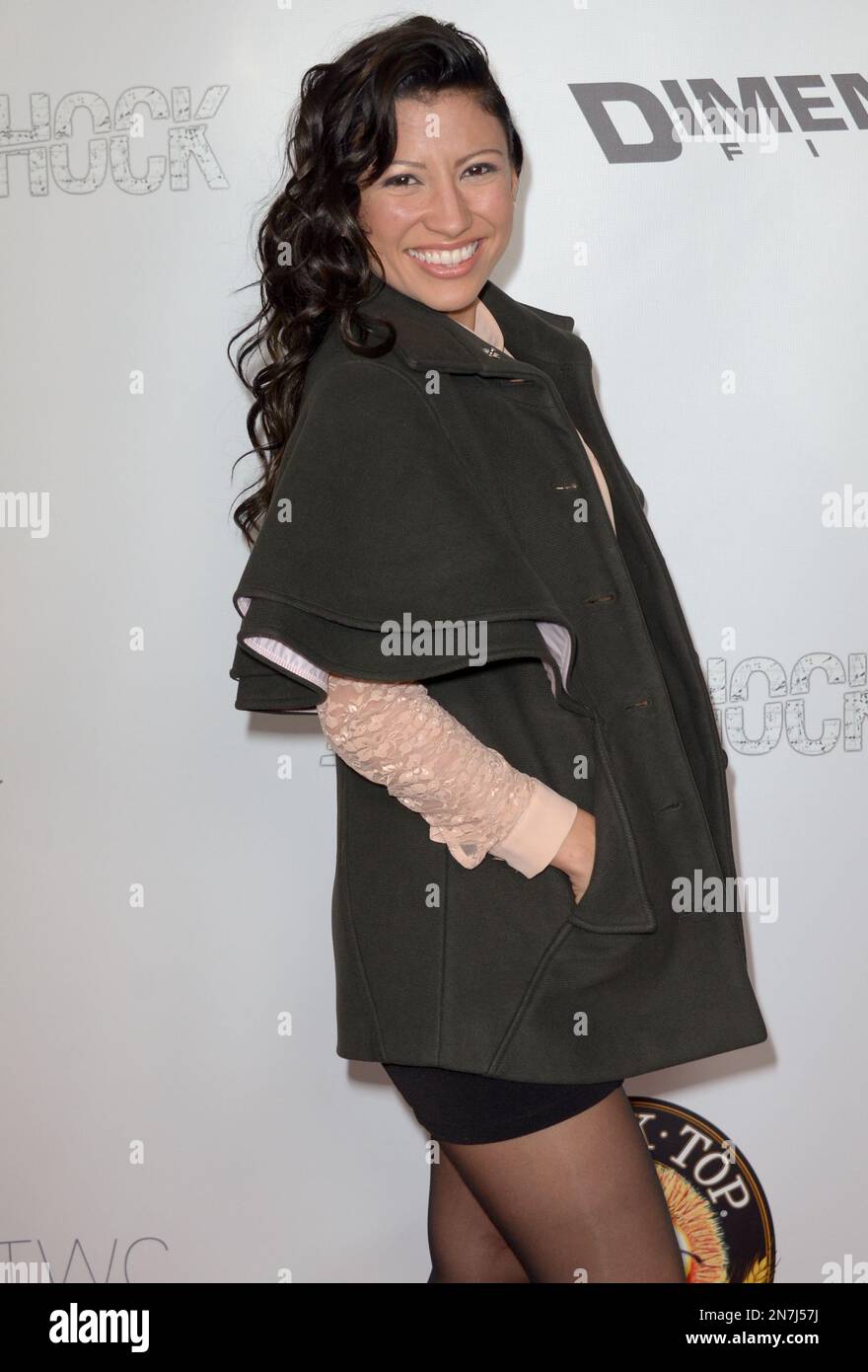 Vanessa Born arrives at the LA Premiere of "Aftershock" at the Chinese 6 Theatres on Wednesday, may 1, 2013 in Los Angeles. (Photo by Richard Shotwell/Invision/AP) Stockfoto