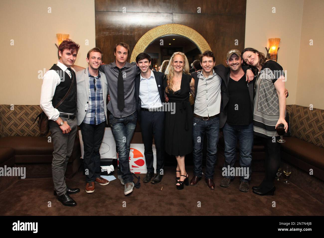 From left cast members Seth Numrich Brett Donaldson Maxwell Hamilton