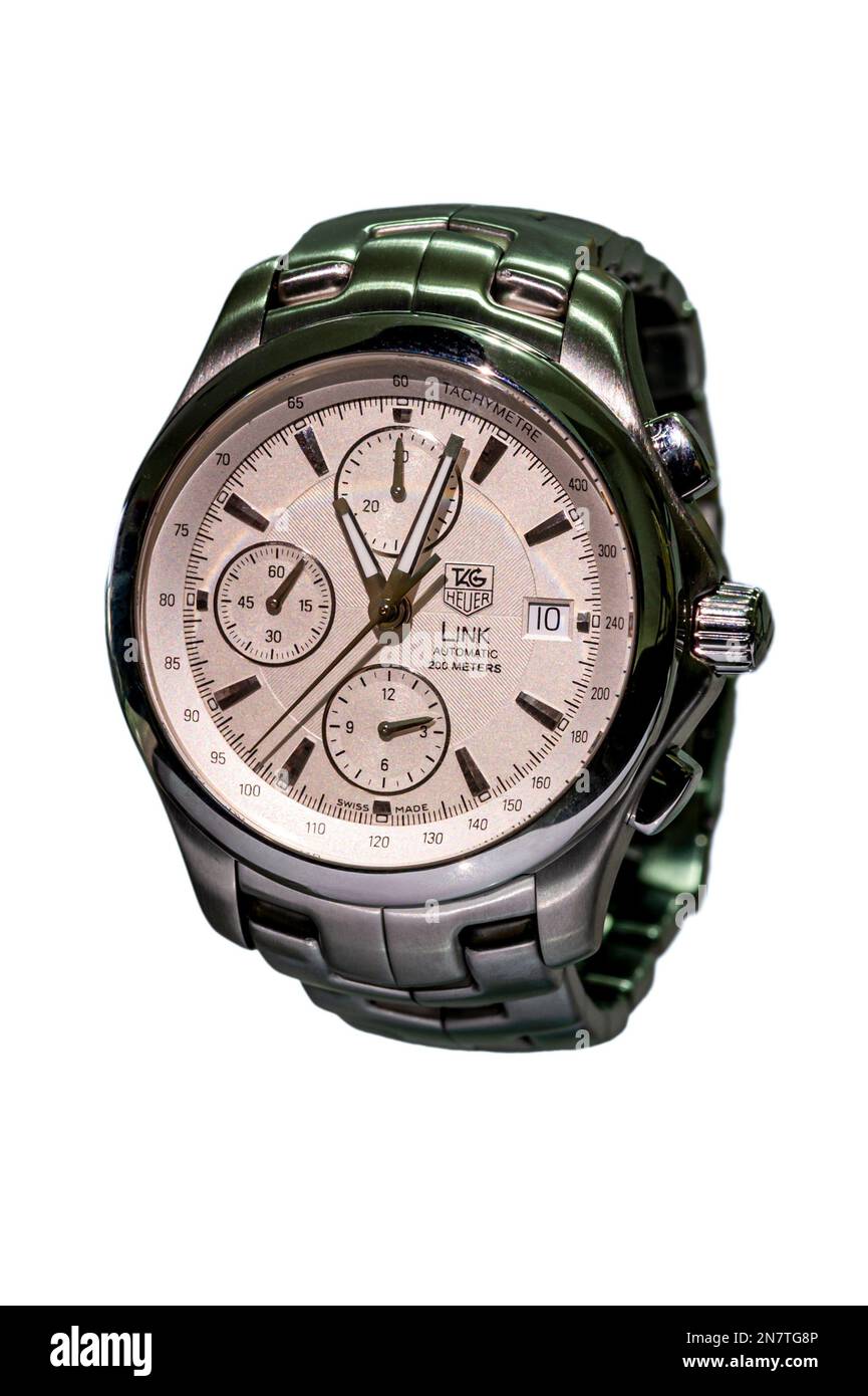 Eine Tag Heur Link Chronograph Armbanduhr Stockfoto