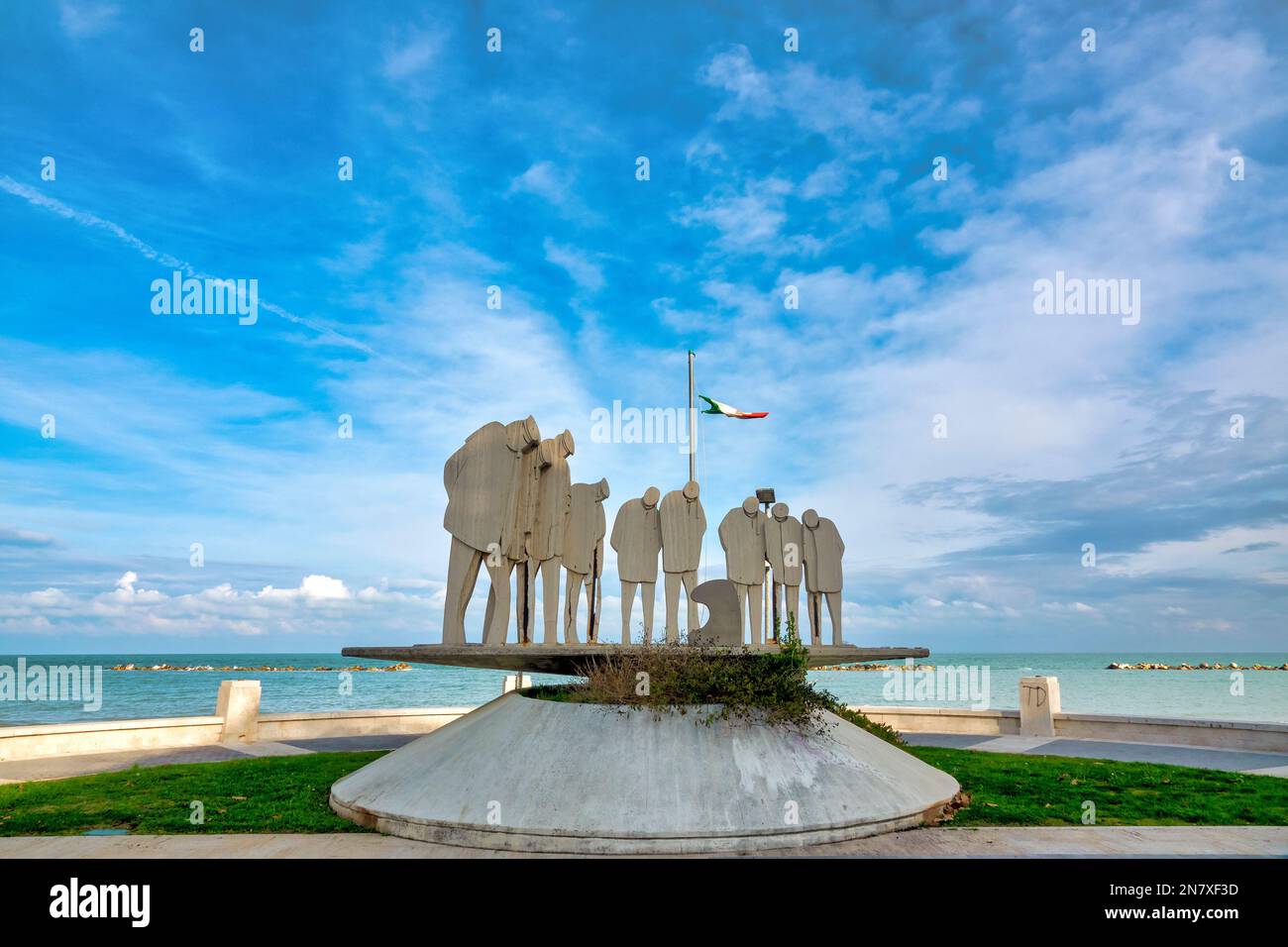 Denkmal für den Wasserfall, Francavilla al Mare, Italien Stockfoto