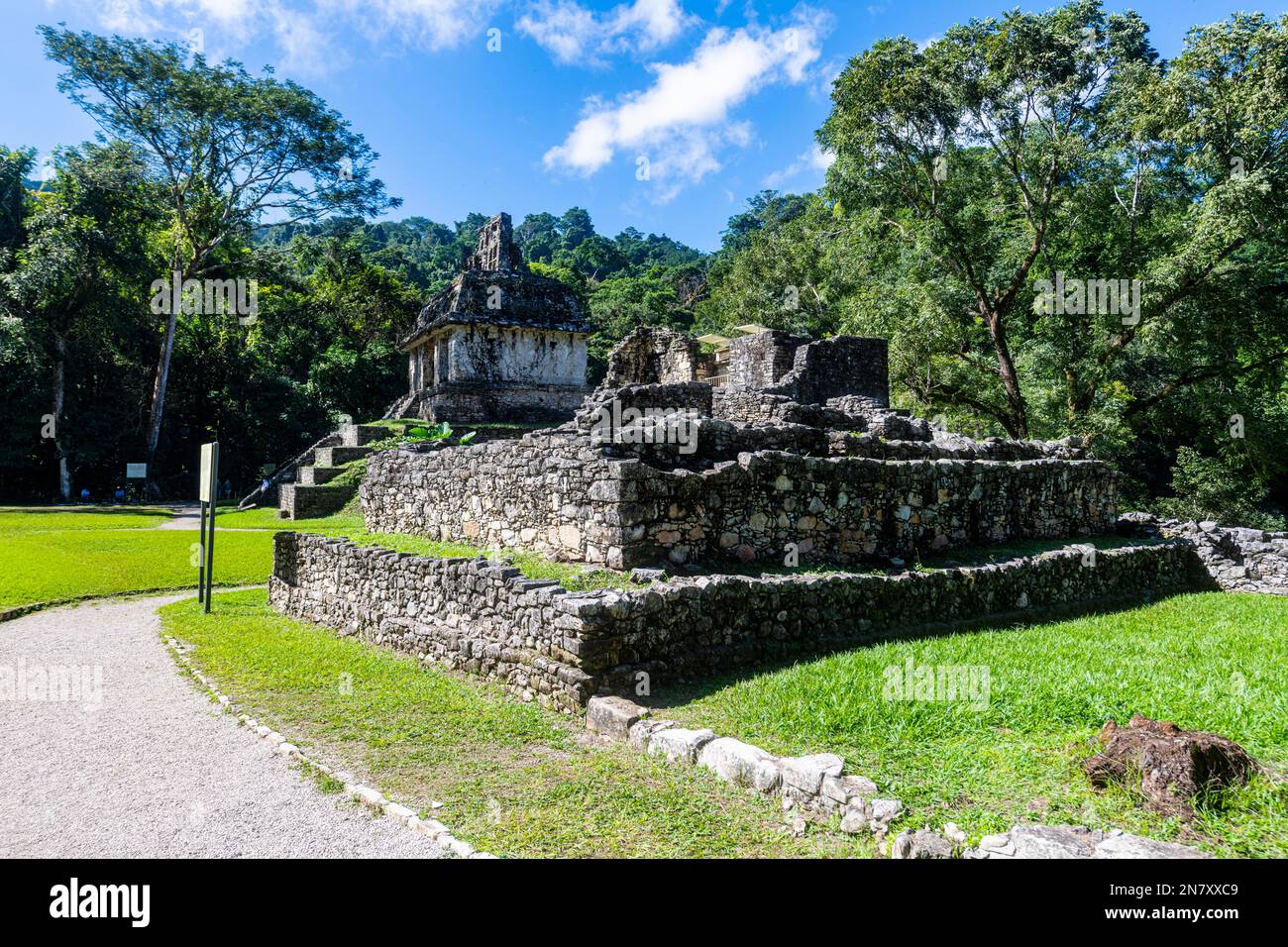 UNESCO-Weltkulturerbe die Maya-Ruinen von Palenque, Chiapas, Mexiko Stockfoto