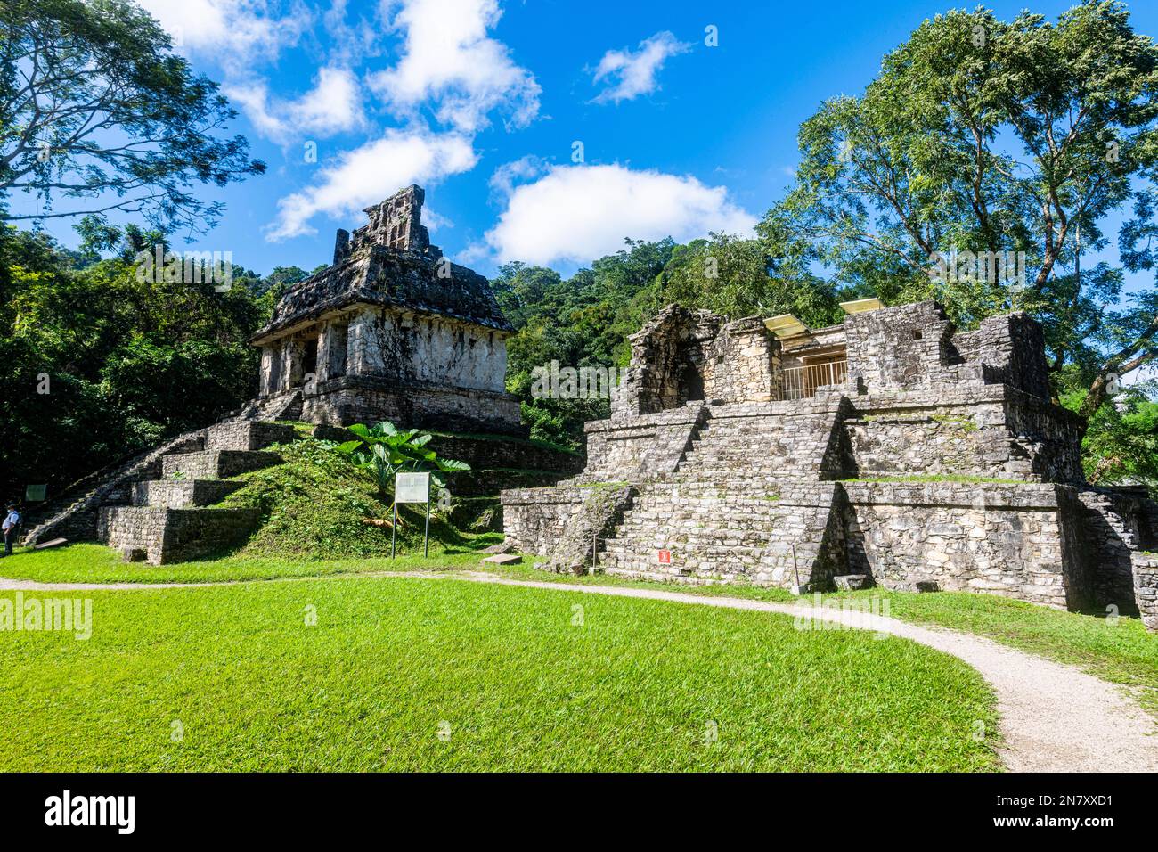 UNESCO-Weltkulturerbe die Maya-Ruinen von Palenque, Chiapas, Mexiko Stockfoto