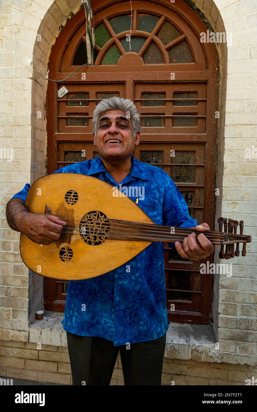 Traditioneller Sänger, Bagdad, Irak Stockfoto