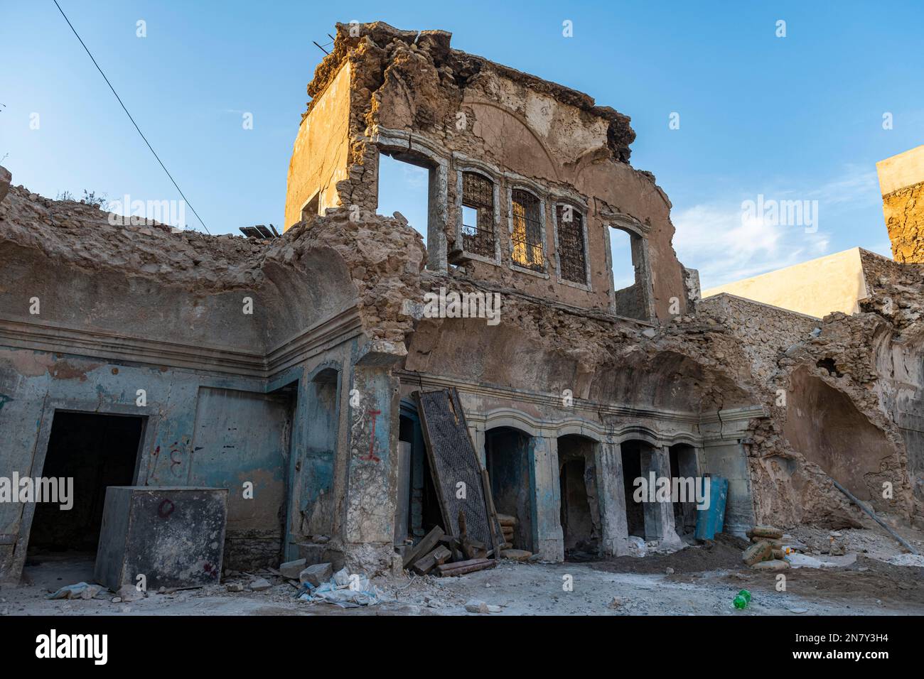 Zerstörte Häuser von ISIS, Mosul, Irak Stockfoto