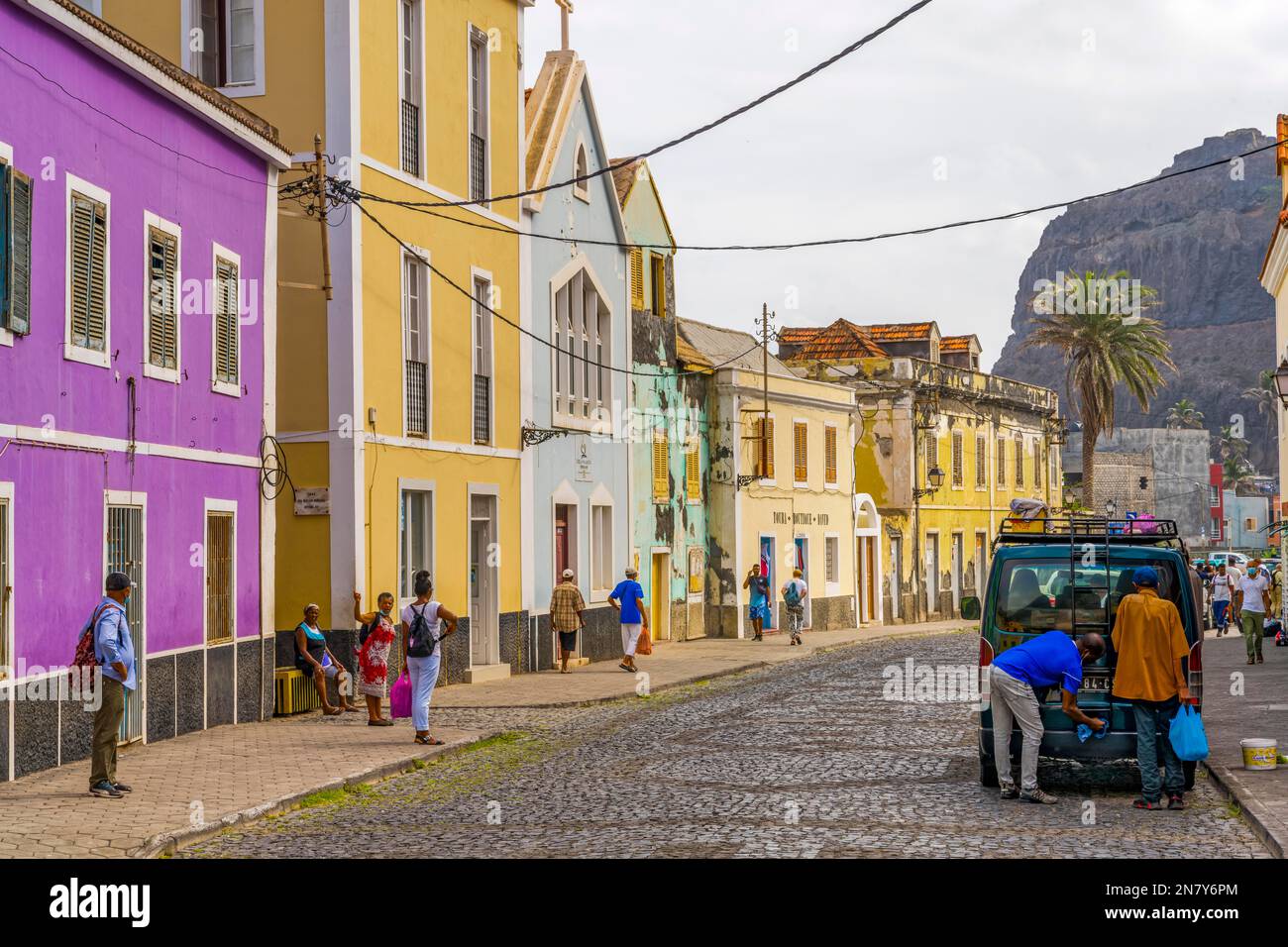 Stadtbild Santo Antao Island Kap Verde Stockfoto