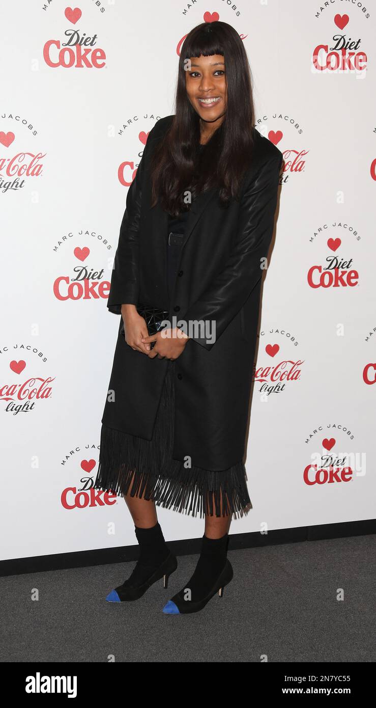 VV Brown arrives for the Launch party of a partnership between Diet Coke and fashion designer Marc Jacobs at a north London venue, Monday, Mar. 11, 2013. (Photo by Joel Ryan/Invision/AP) Stockfoto