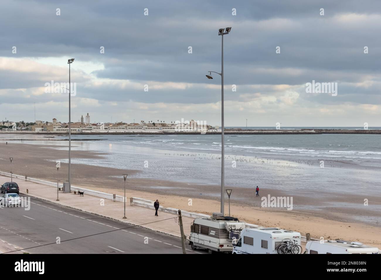 Blick auf El Jadida, eine wichtige Hafenstadt an der Atlantikküste Marokkos, 96 km südlich von Casablanca in der Provinz El Jadida Stockfoto