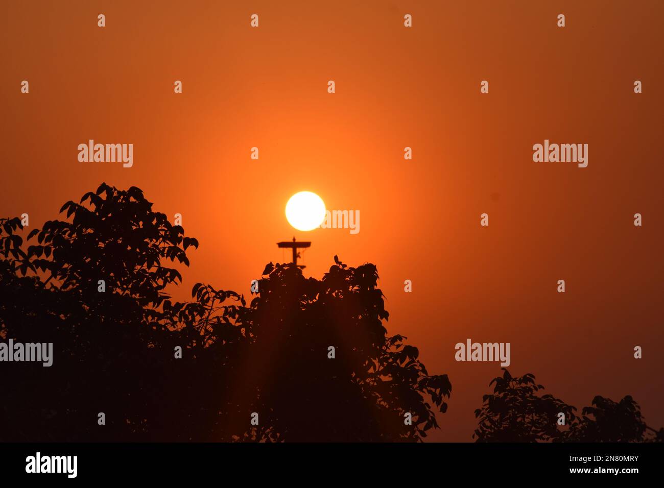 Wunderschöne Aufnahmen bei Sonnenuntergang Stockfoto
