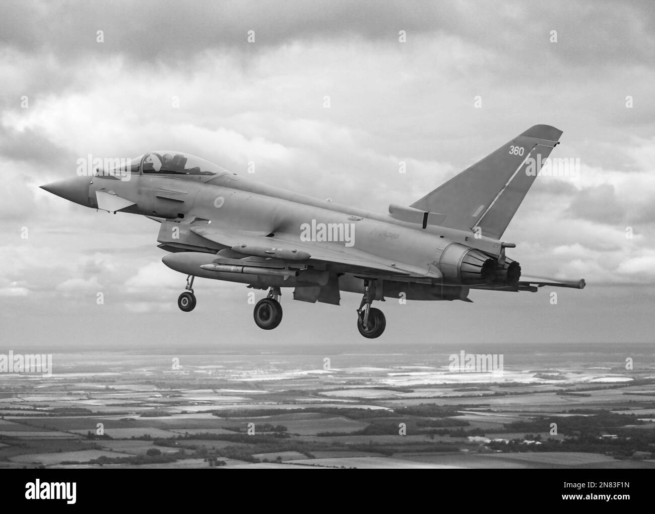 Euro Fighter Jet bei der RAF Coningsy Stockfoto