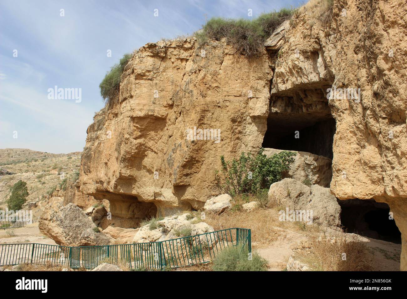 Iraq al-Amir Caves, Jordanien Stockfoto