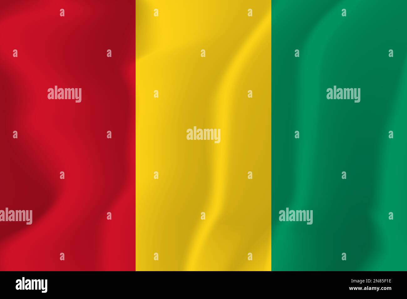 Guinea Winkte Fahnenbildungs-Vektor Stock Vektor