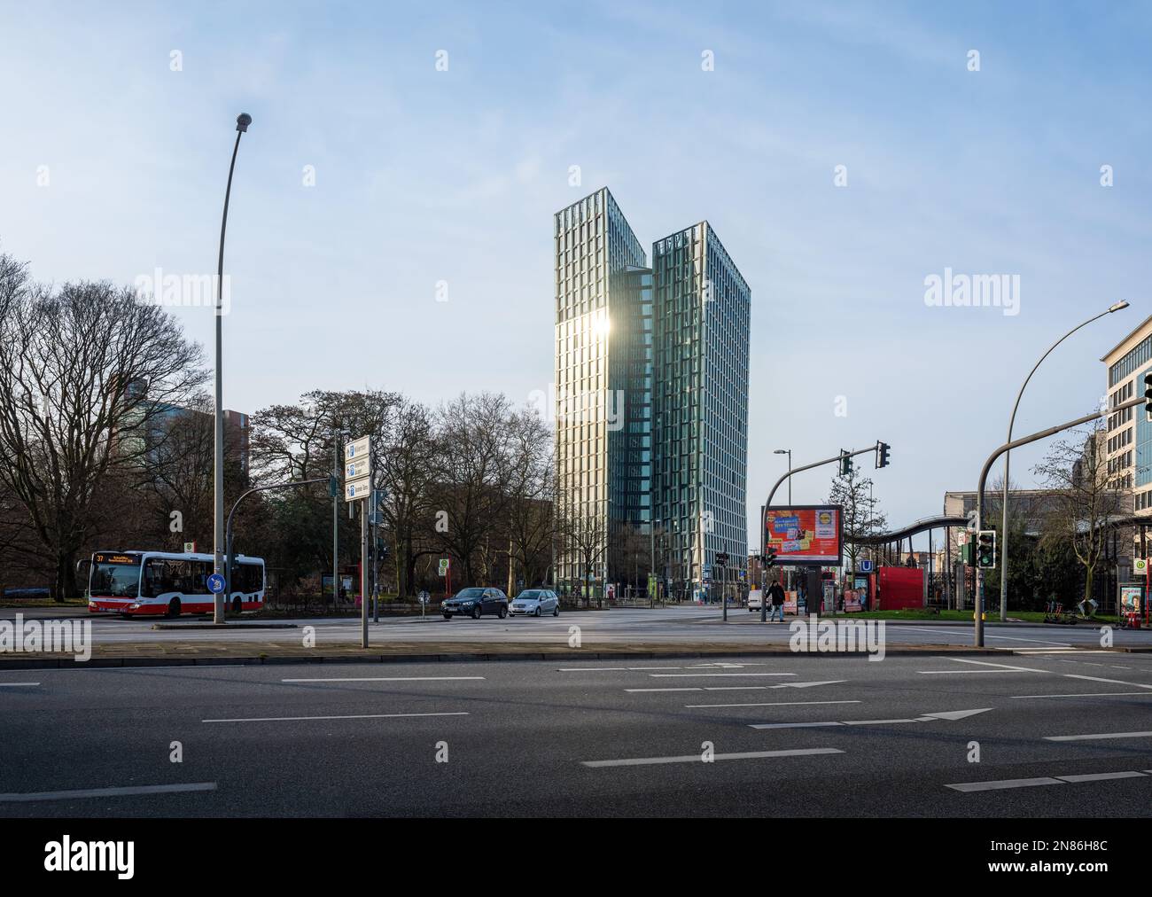 Dancing Towers in St. Bezirk Pauli - Hamburg, Deutschland Stockfoto