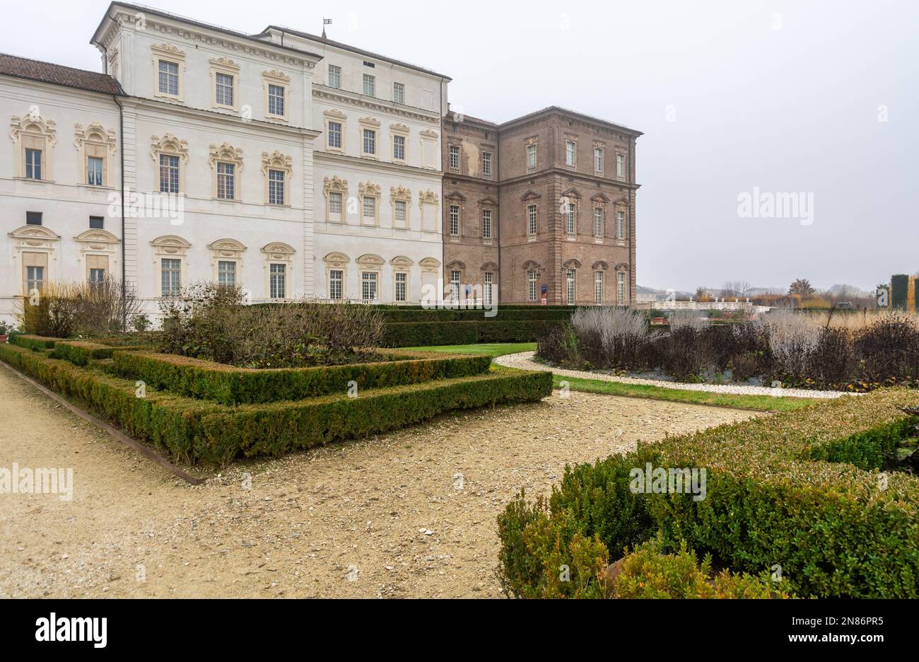 Der Palast von Venaria (Italienisch: Reggia di Venaria reale) ist eine ehemalige königliche Residenz und Gärten in Venaria reale, Turin (Turin) Stockfoto