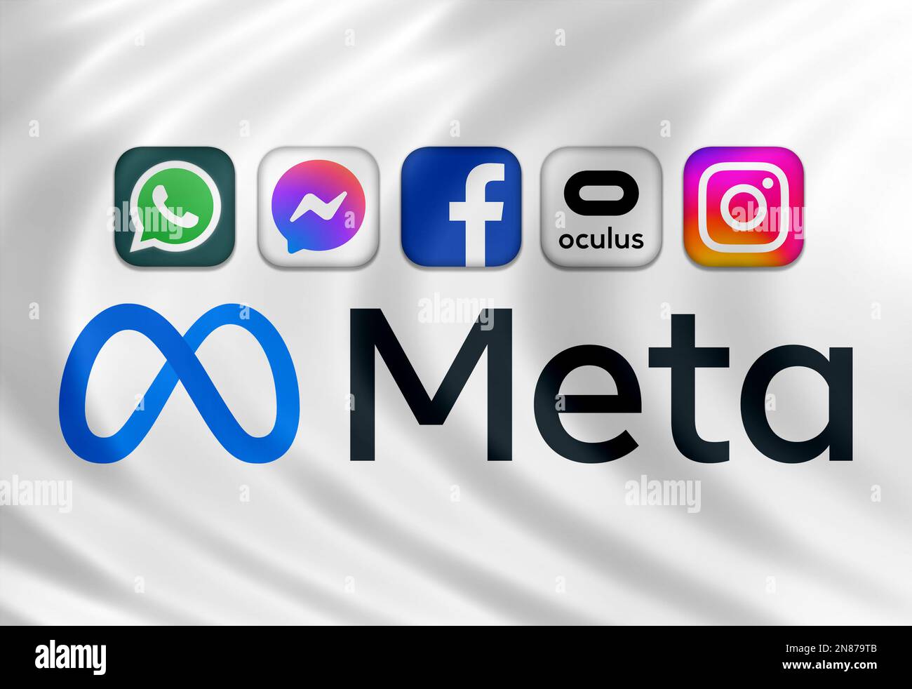 Produkte des Unternehmens Meta Platforms Stockfoto