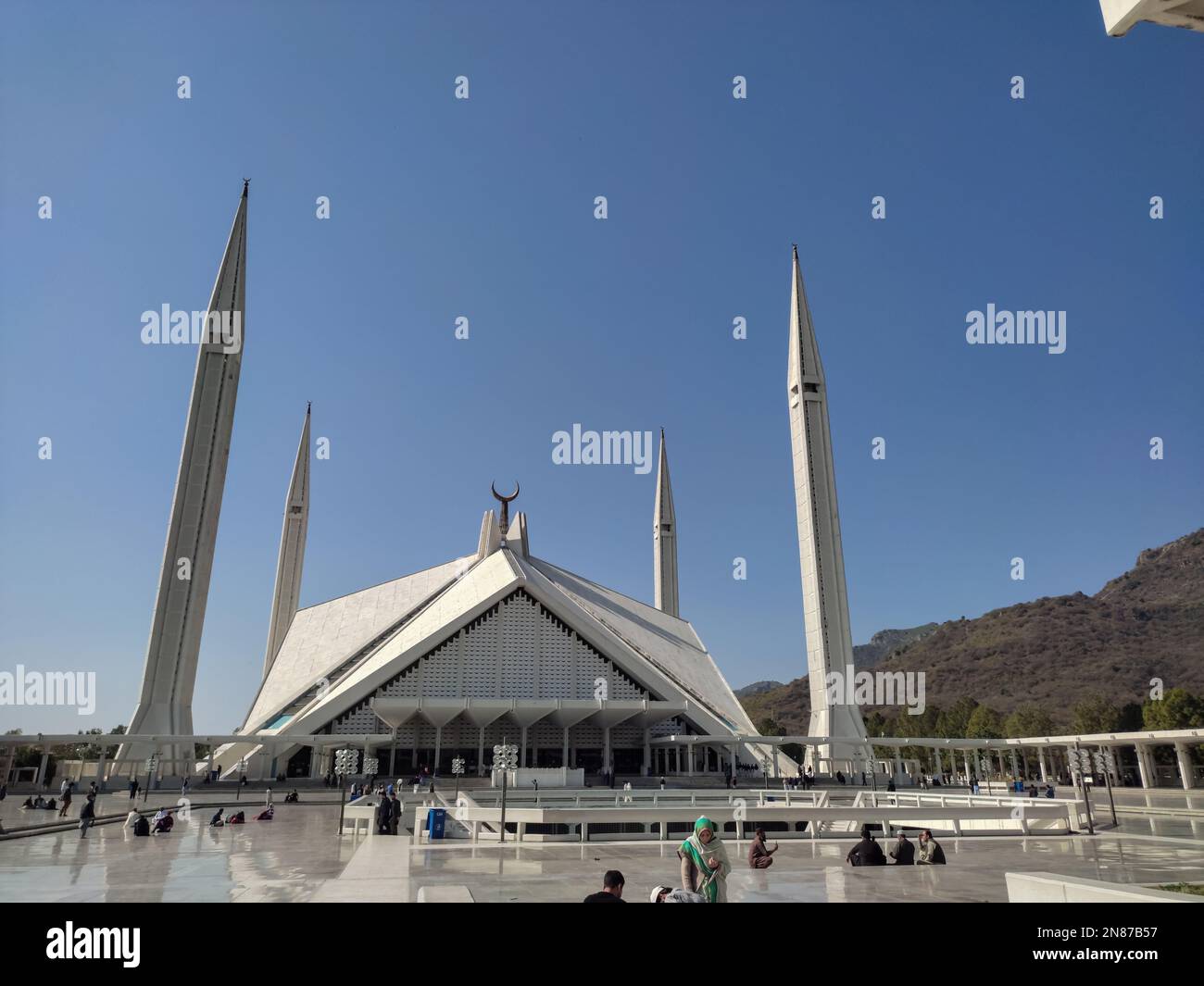 Faisal Moschee Islamabad. Pakistan 7. Februar 2023. Stockfoto
