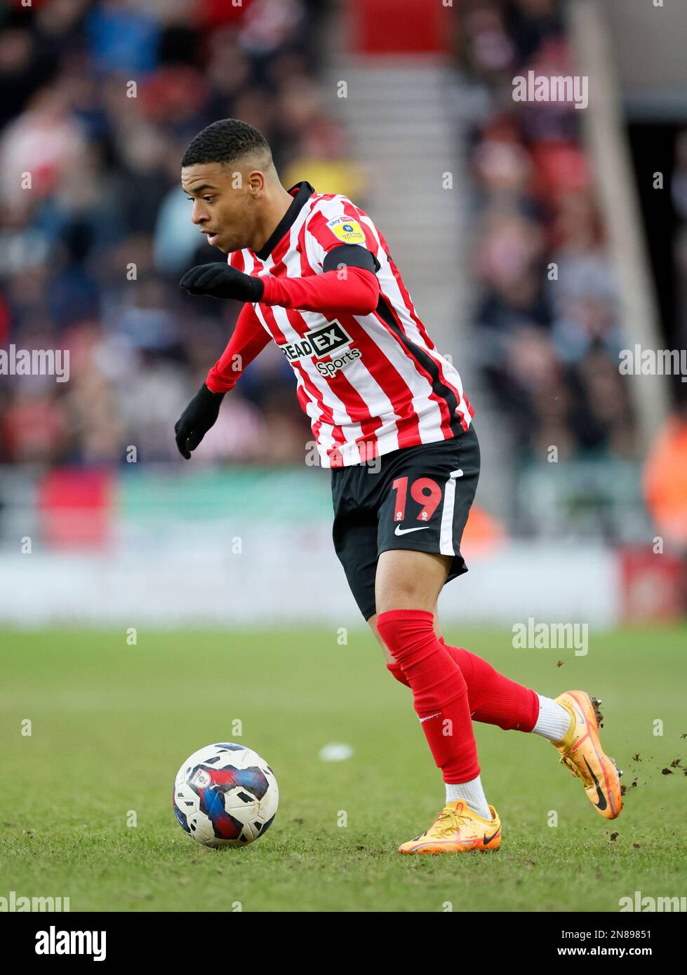 Sunderlands Jewison ist während des Sky Bet Championship