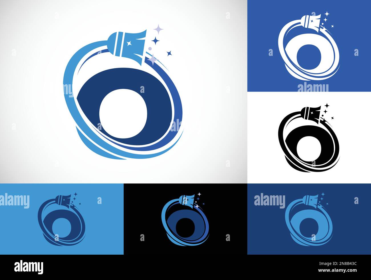 Letter O Cleaning Service Logo Designvorlage, Cleaning Company Logo Symbol. Stock Vektor