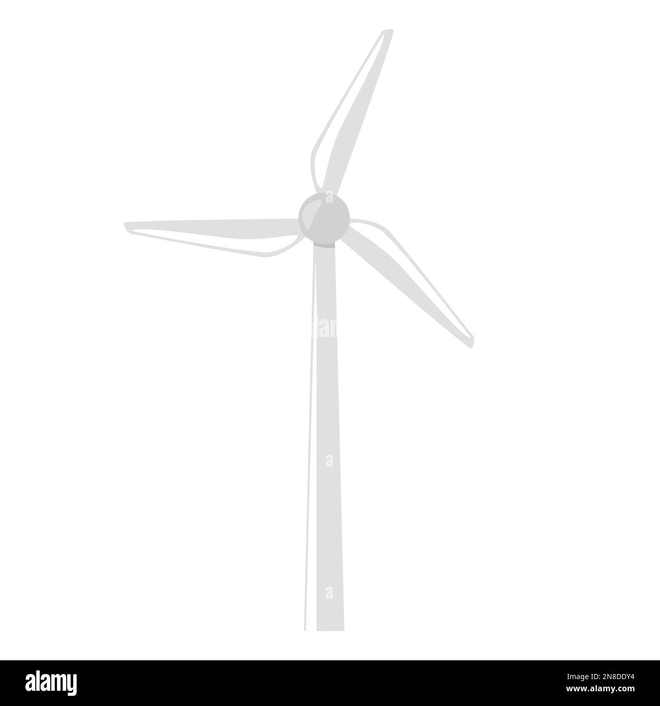 Windturbine, alternative Stromerzeugung aus erneuerbaren Energien, Konzept für grüne Energie und Nachhaltigkeit, Vektordarstellung Stock Vektor