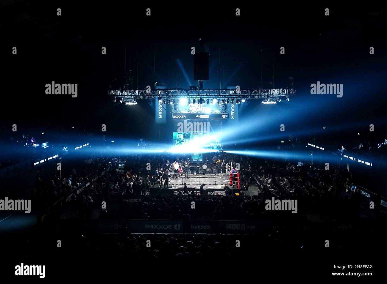 Allgemeiner Blick auf den Ring in der OVO Wembley Arena, London. Foto: Samstag, 11. Februar 2023. Stockfoto