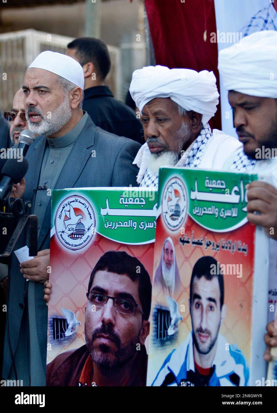 Gaza s Hamas Prime Minister Ismail Haniyeh Left Delivers A Speech gaza-s-hamas-prime-minister-ismail-haniyeh-left-delivers-a-speech
