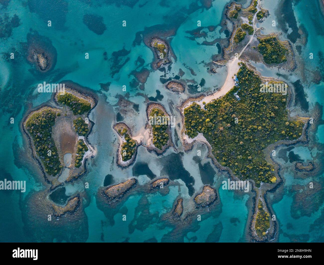 Lichadonisia mit DJI Mavic 2 Pro Stockfoto