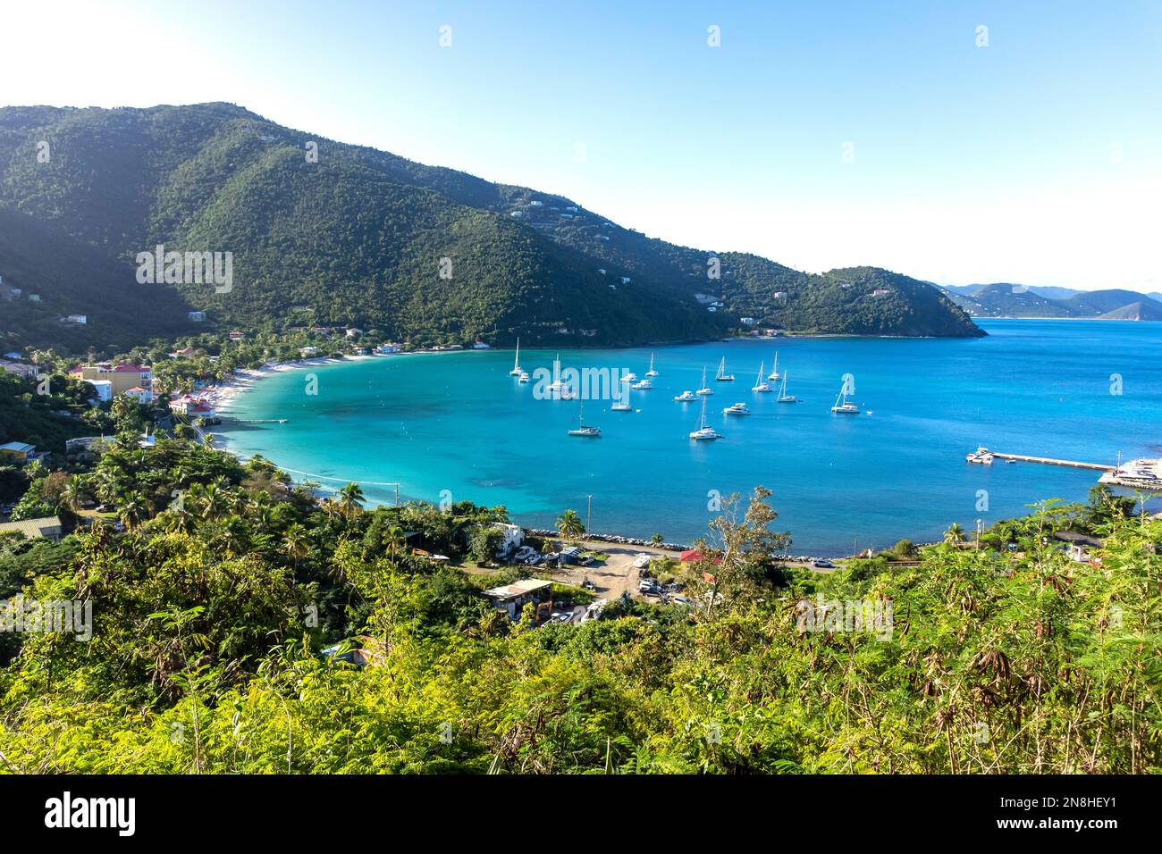 Cane Garden Bay, Tortola, Britische Jungferninseln (BVI), kleine Antillen, Karibik Stockfoto