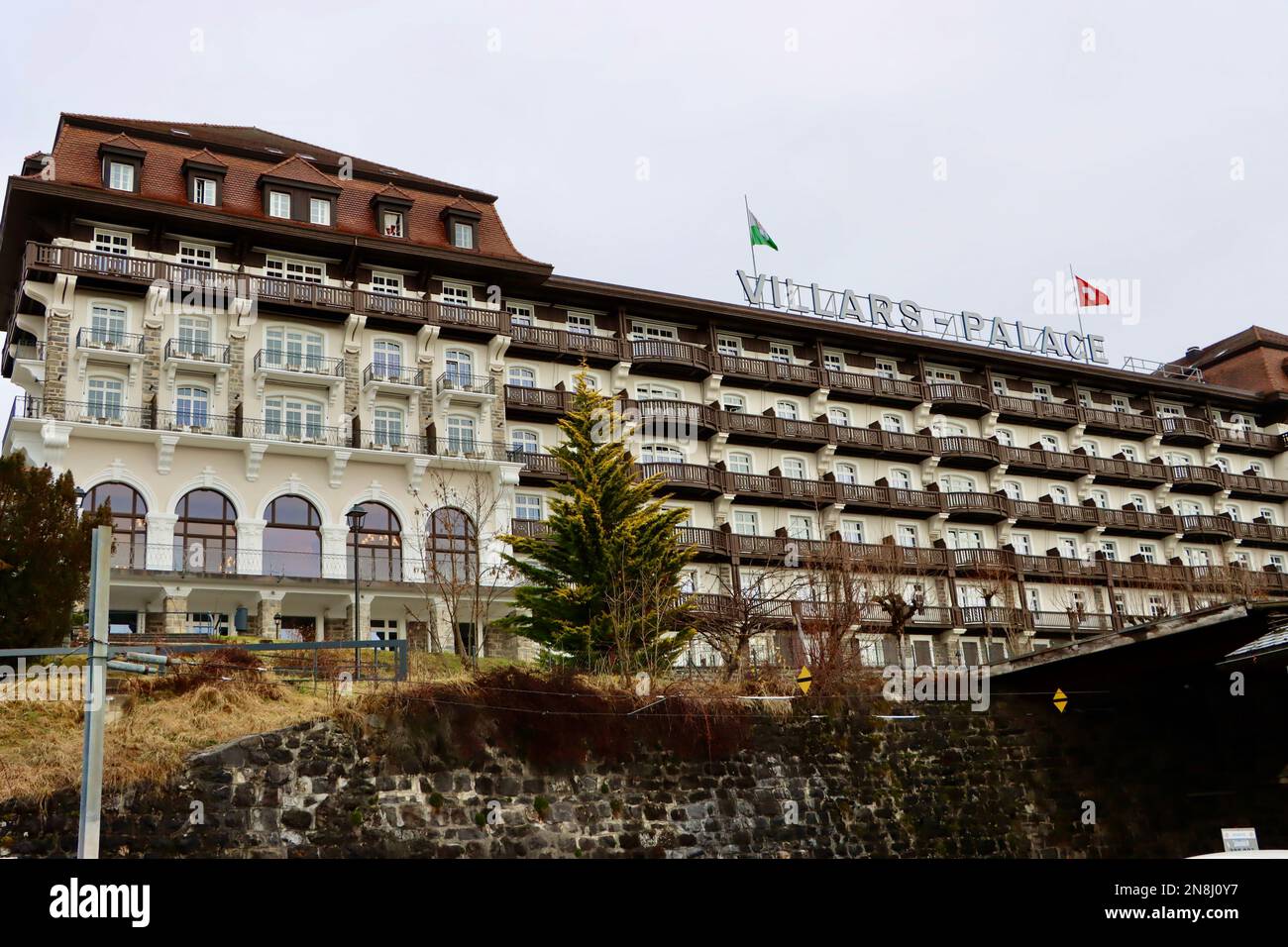 Villars Palace Hotel in Villars sur Ollon in der Schweiz Stockfoto