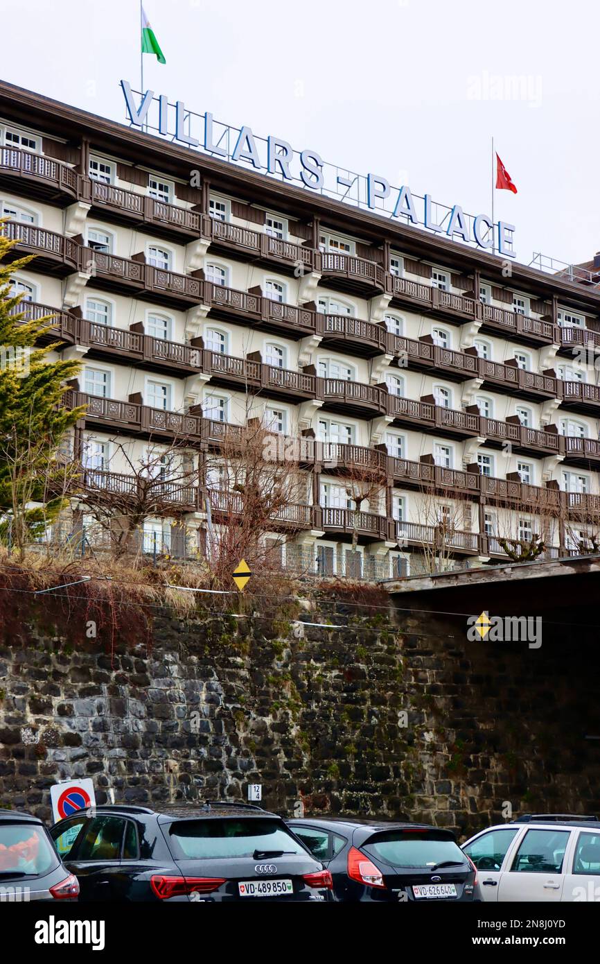 Villars Palace Hotel in Villars sur Ollon in der Schweiz Stockfoto