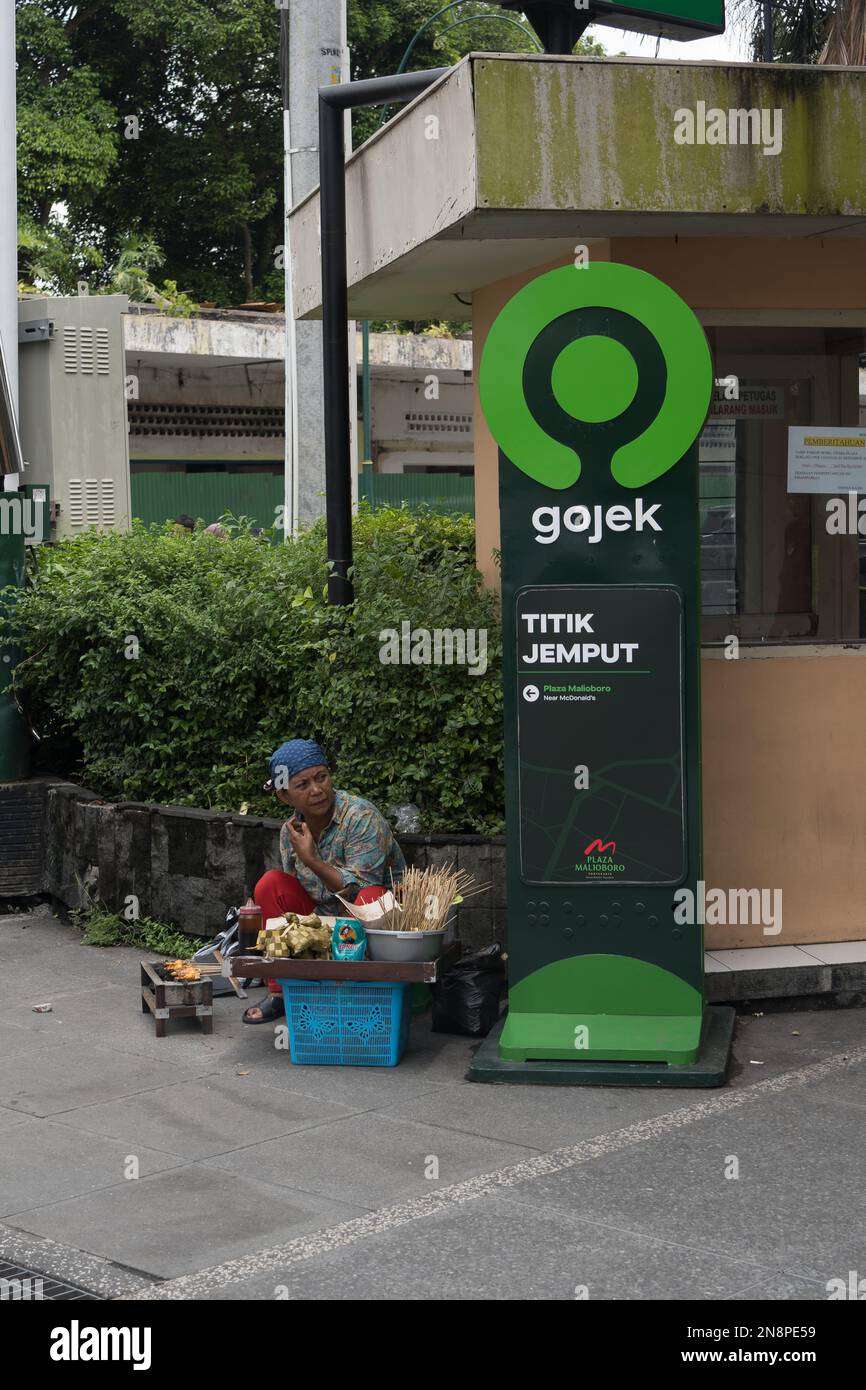 28. Januar 2023 Aktivitäten rund um Malioboro, Yogyakarta, Indonesien. Stockfoto