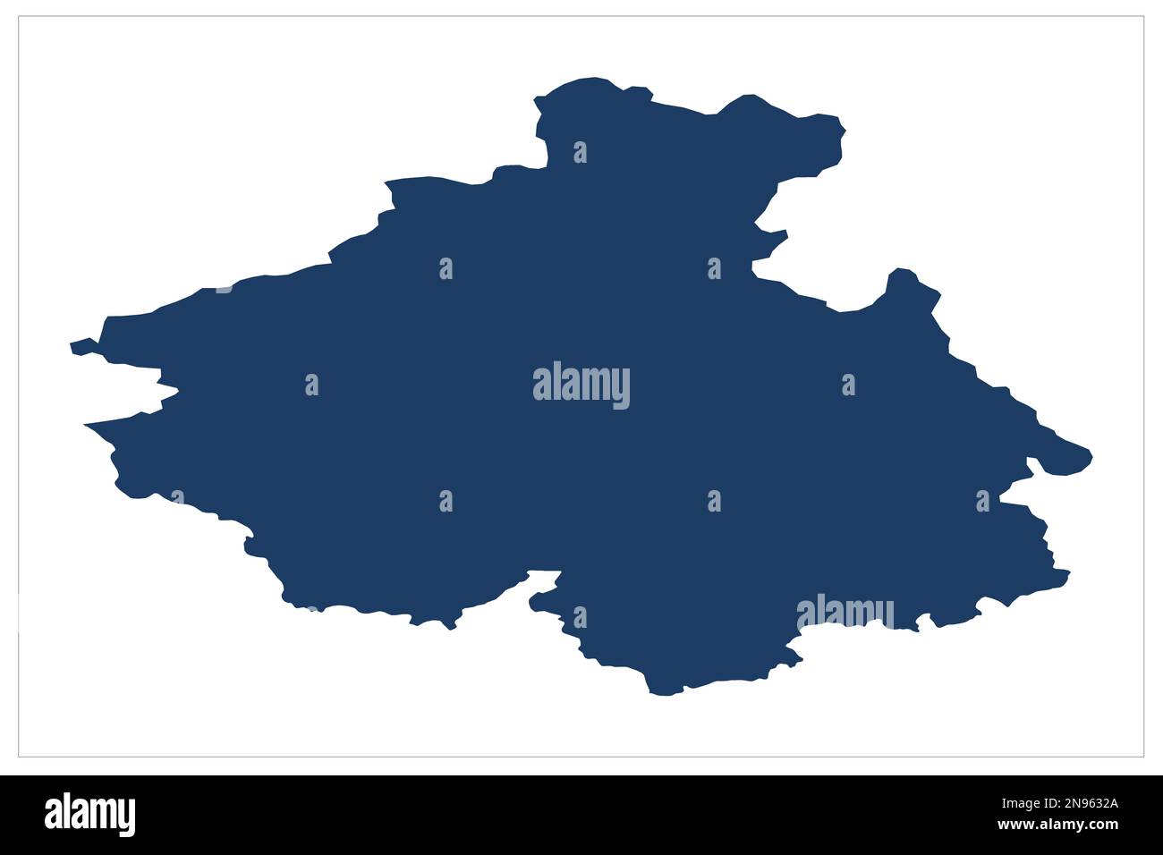 Gorno-Altayskaya A.Obl. Respublika Altay, Oirot|Republik Altai, Gorno Atlay Russland Landkarte der Provinz auf weißem Hintergrund mit blauem c Stockfoto