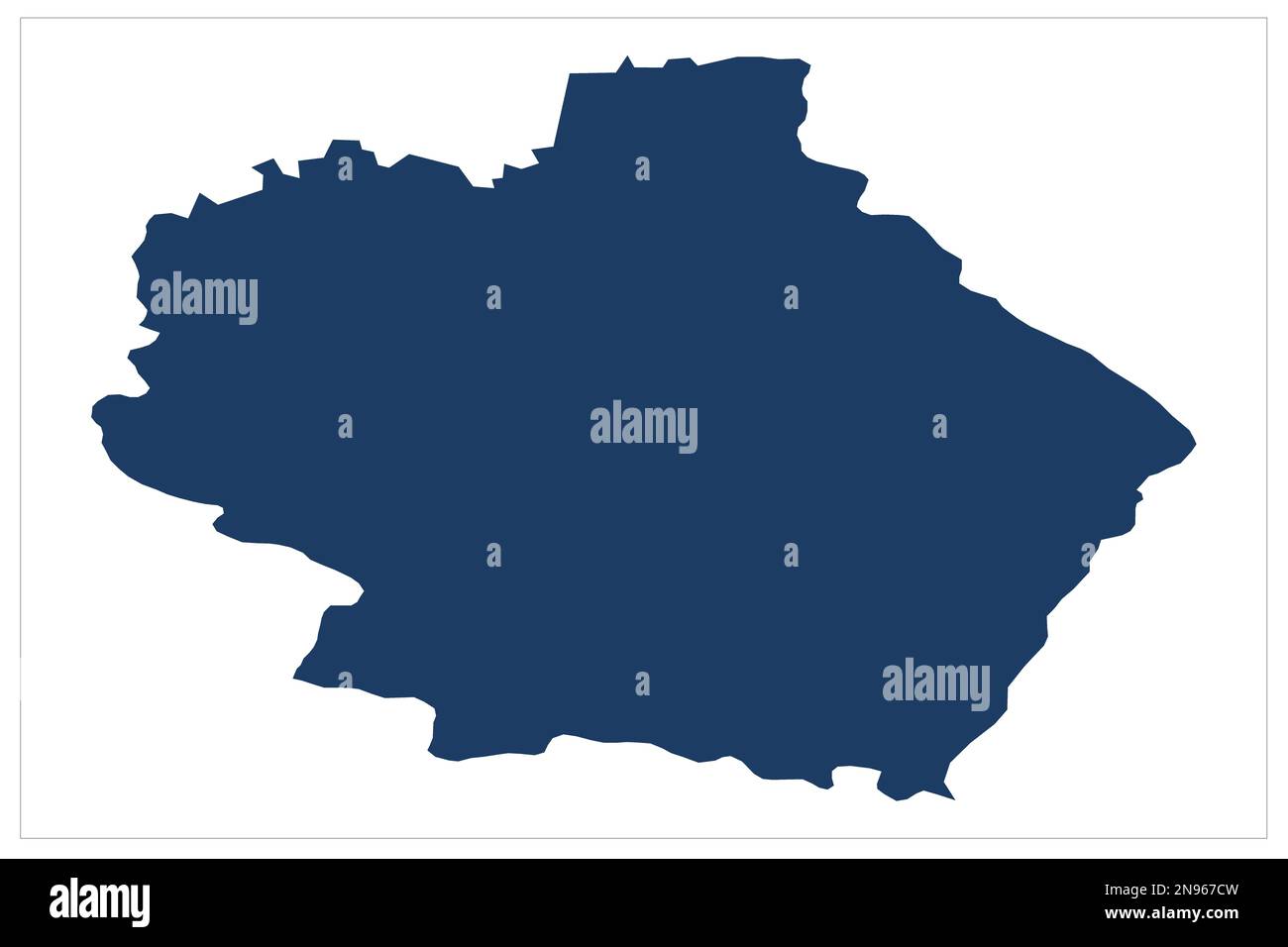 Oblast Tambovskaya , Oblast Tambav Russland State Province Oblast Illustration auf weißem Hintergrund mit blauer Farbe , Karte Russlands Stockfoto