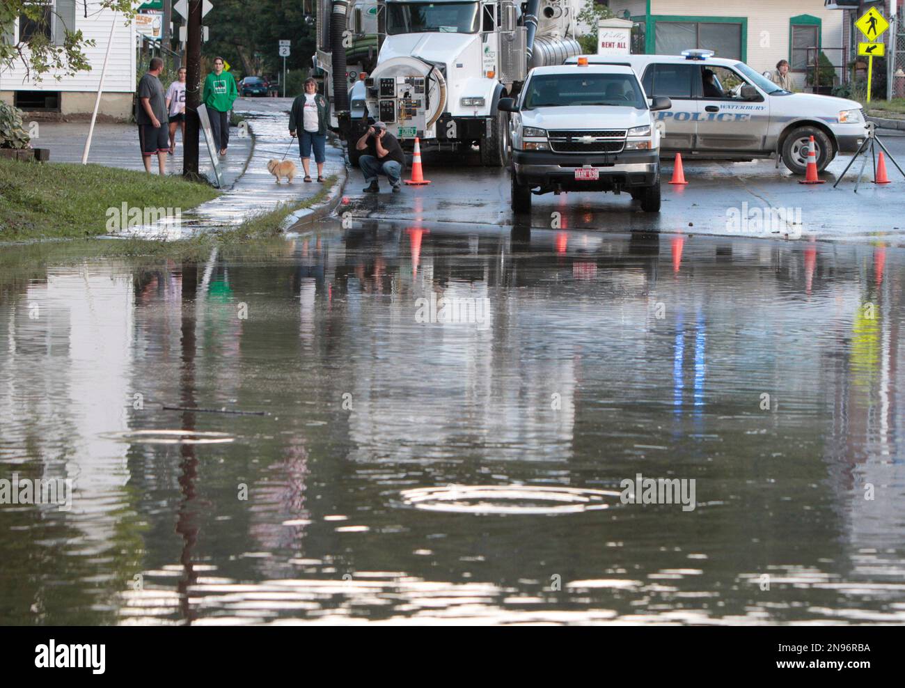FILEIn this Aug. 29, 2011, file photo, water covers Main St. in the