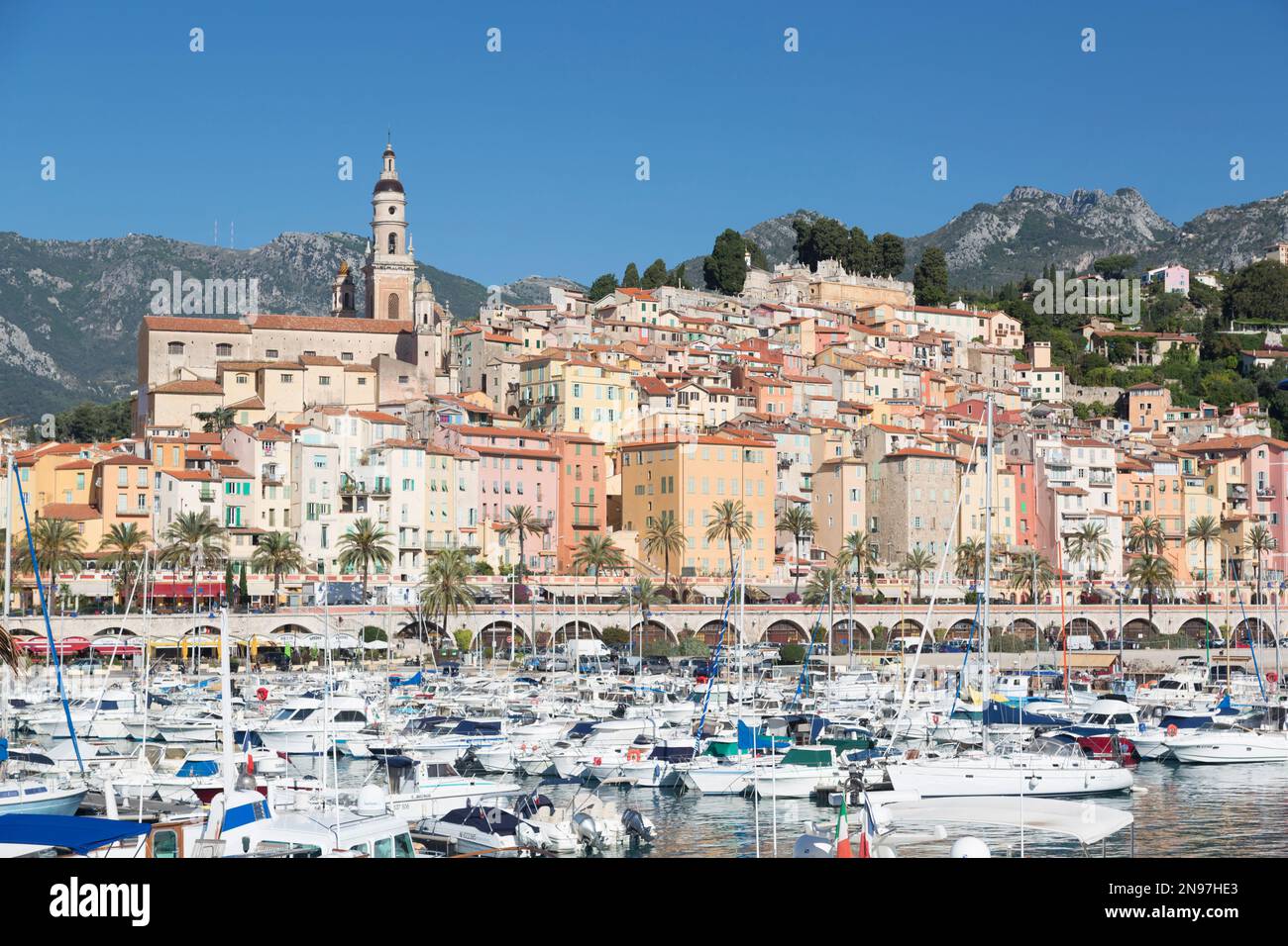 Frankreich, Menton, malerisches Dorf in der Nähe von Nizza. Stockfoto