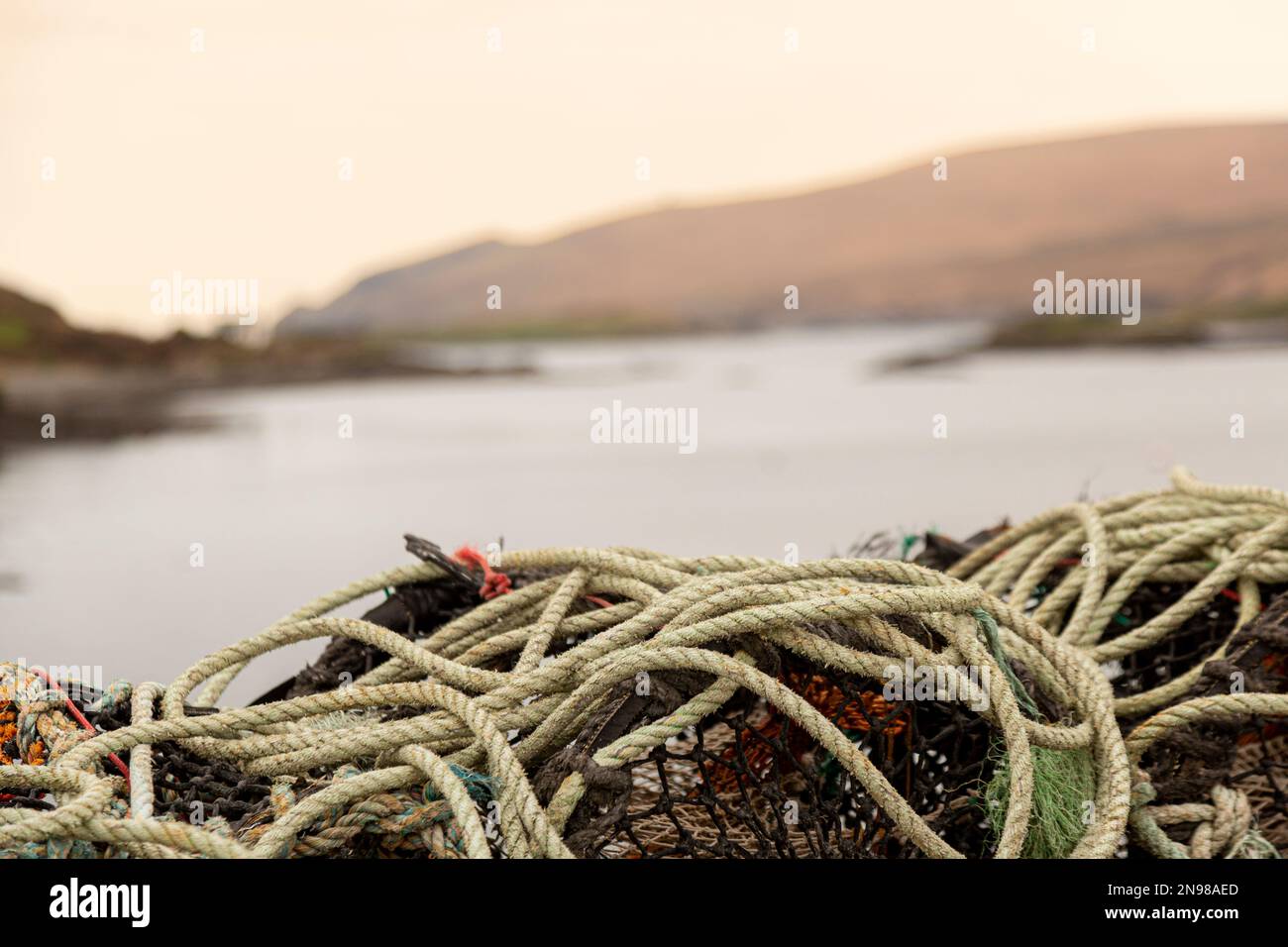 Fischerboot in Portmagee Harbor, County Kerry, Irland Stockfoto